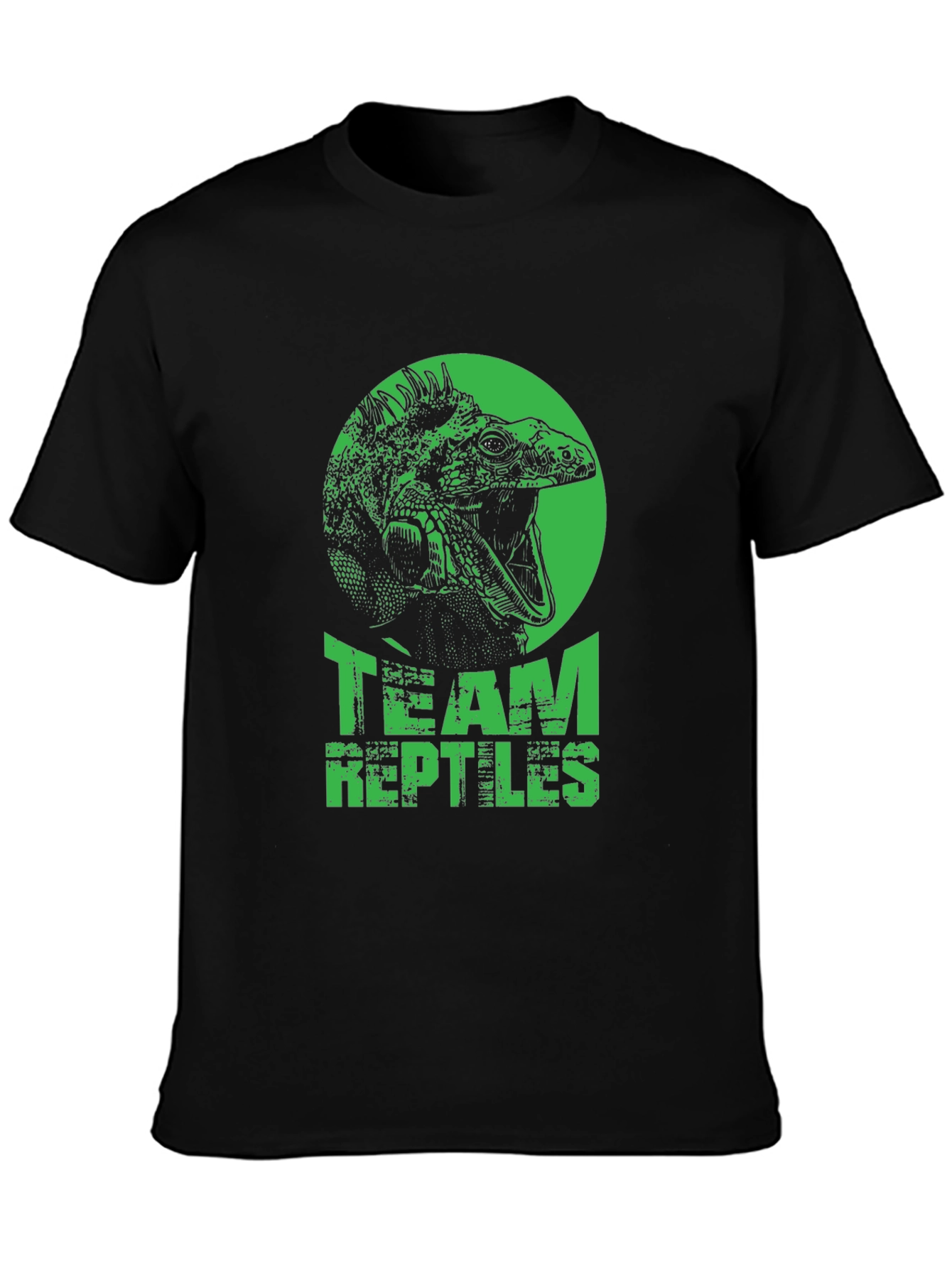 Team Reptiles Graphic T-Shirt - Black Iguana Tee