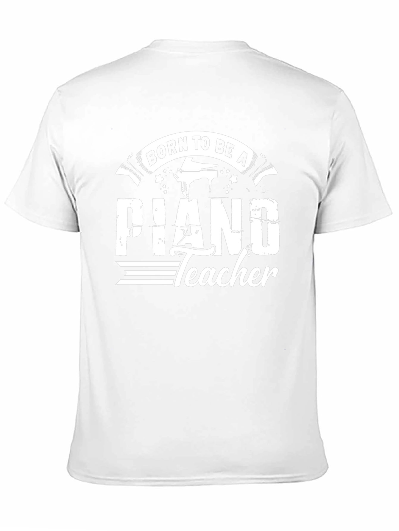 Born To Be A Piano Teacher Black T-Shirt