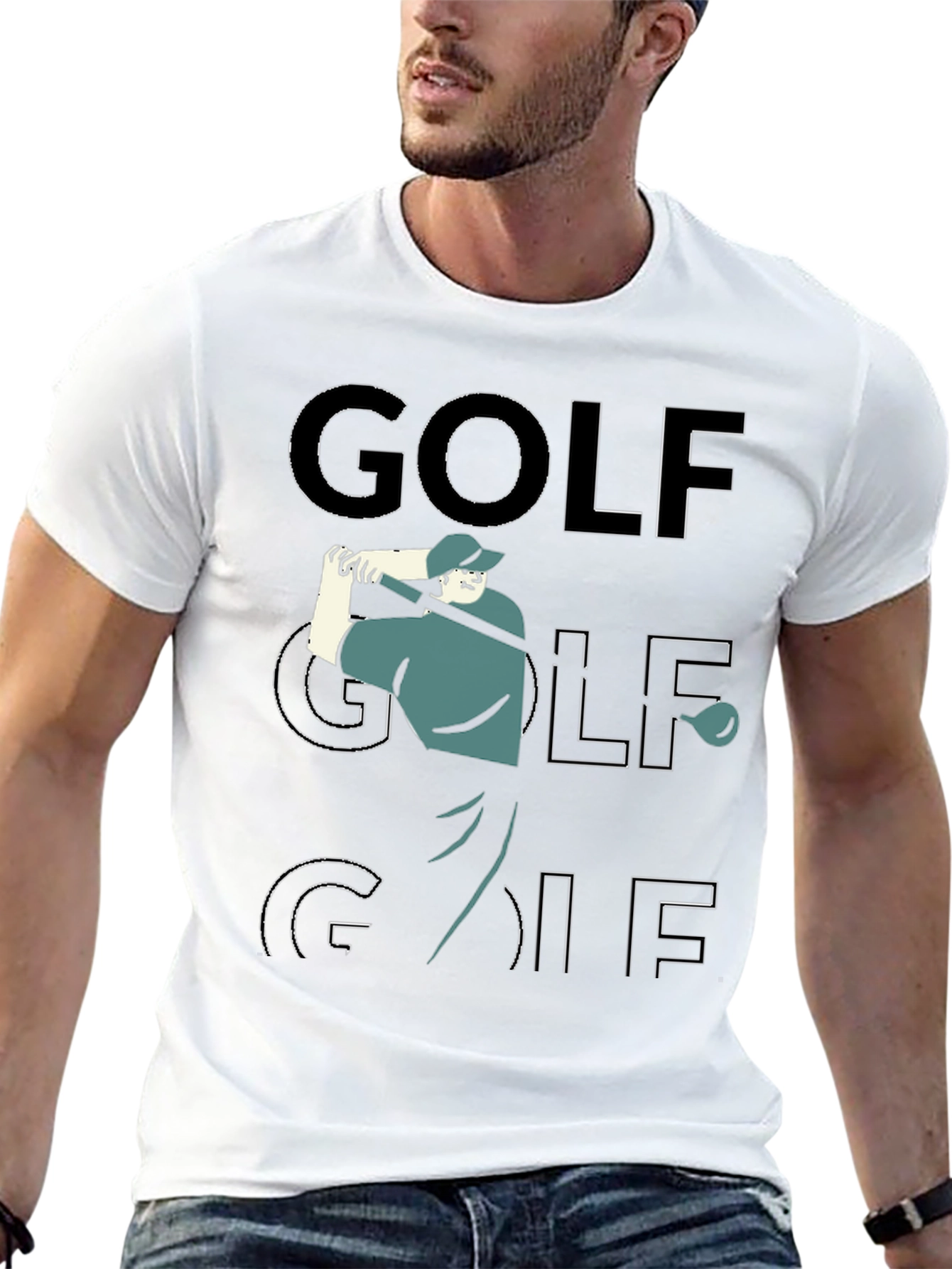 Golf Graphic Tee - Black