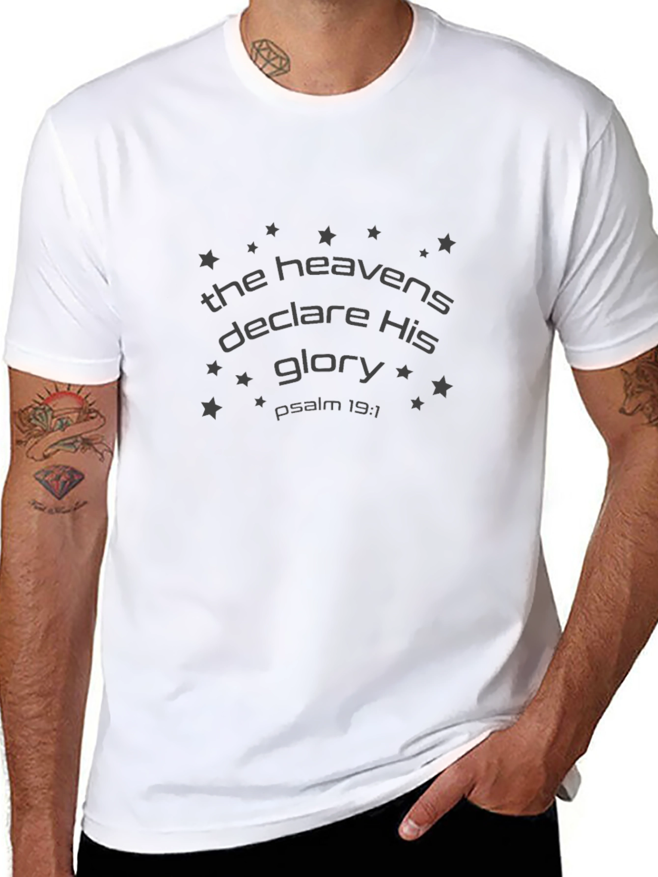 The Heavens Declare His Glory Black T-Shirt