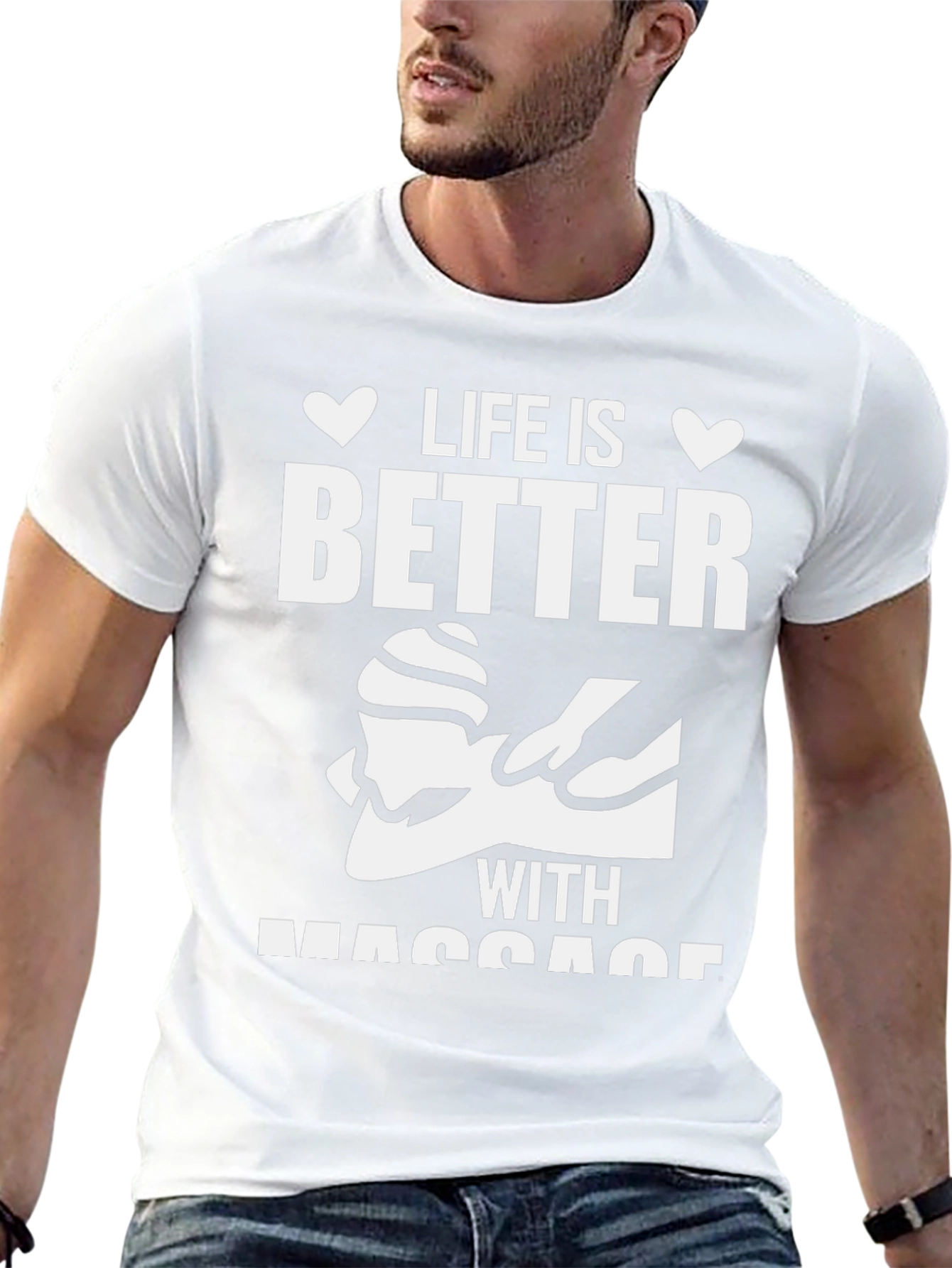 Life Is Better With Massage Black T-Shirt