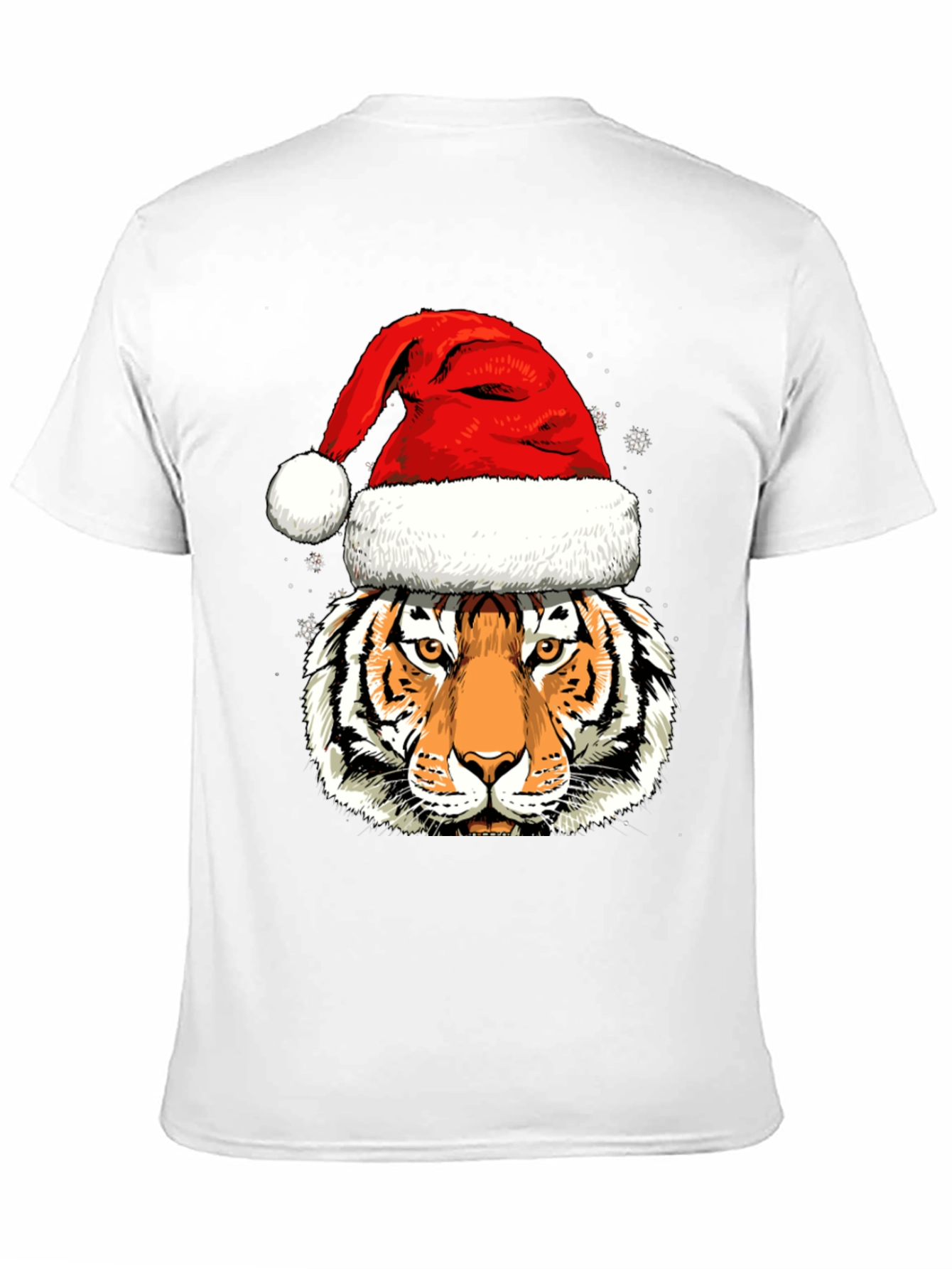 Tiger in Santa Hat Graphic Tee