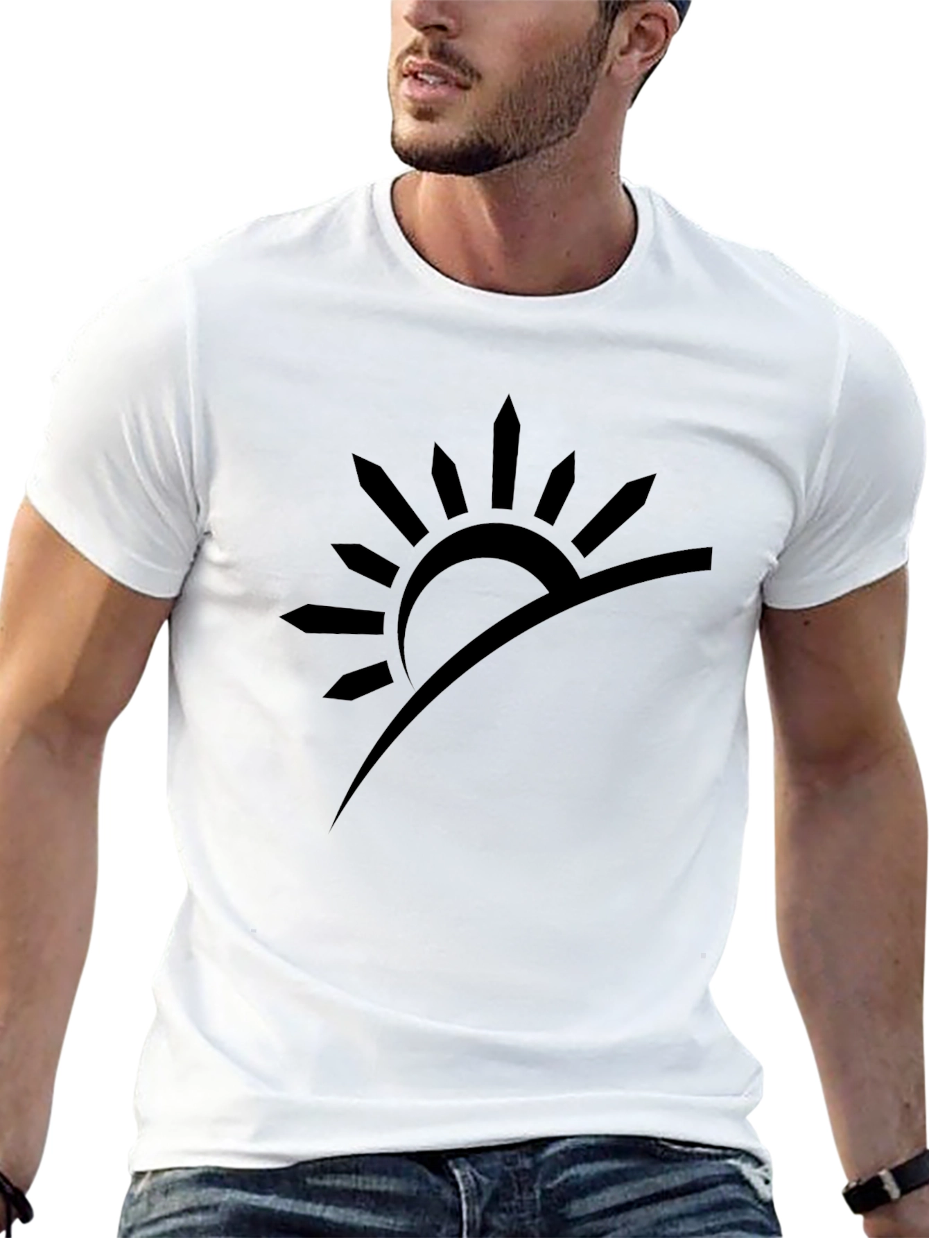 Sunrise Graphic Tee - Modern Minimalist Style