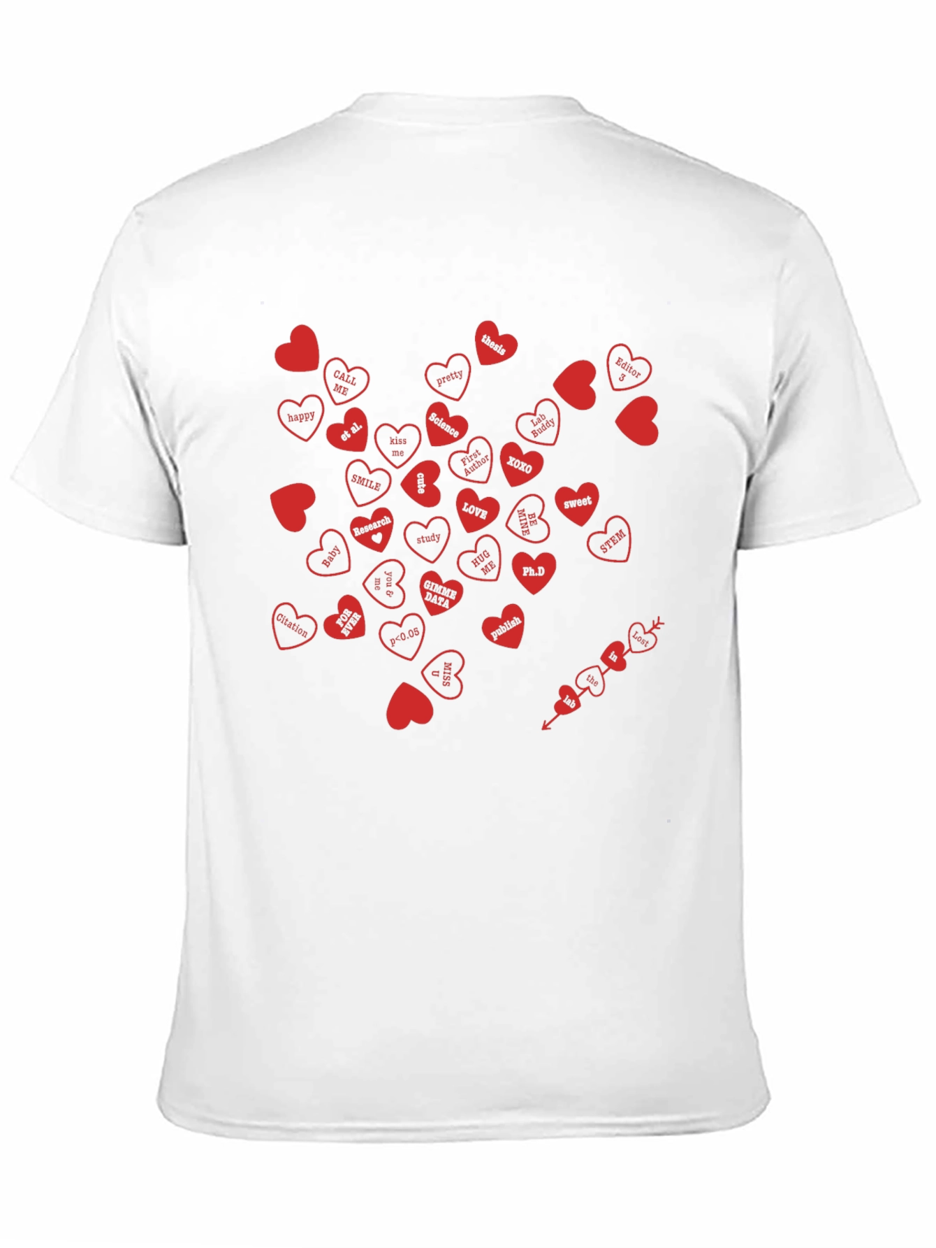 Science Valentines Day Heart Word T-Shirt