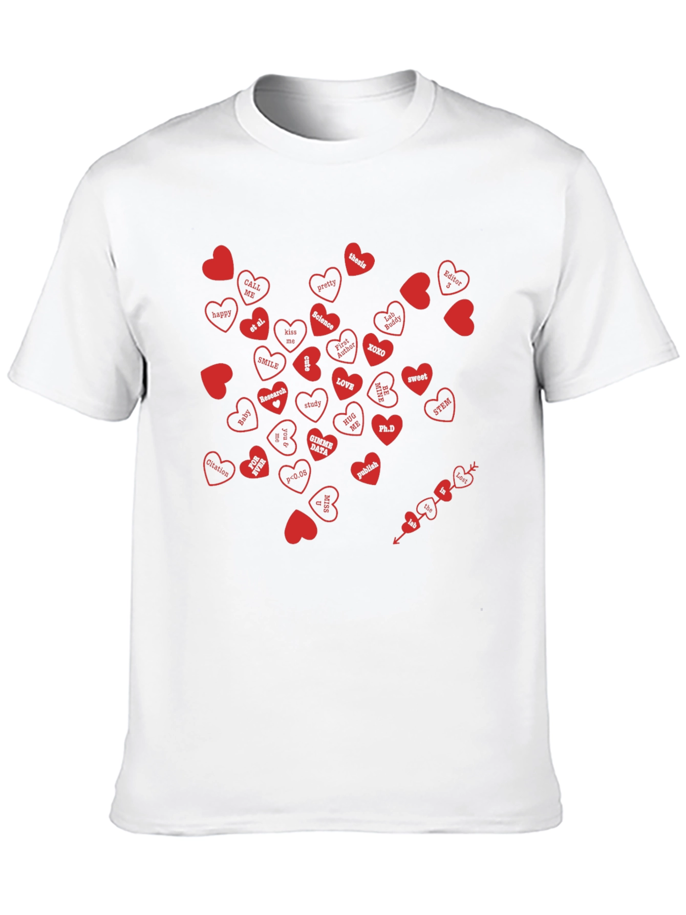 Science Valentines Day Heart Word T-Shirt