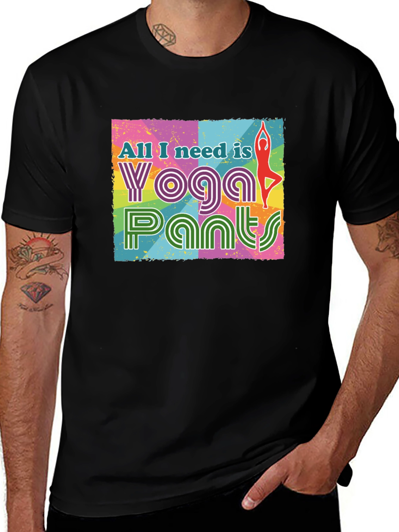 Yoga Pants Graphic Tee - All I Need Is