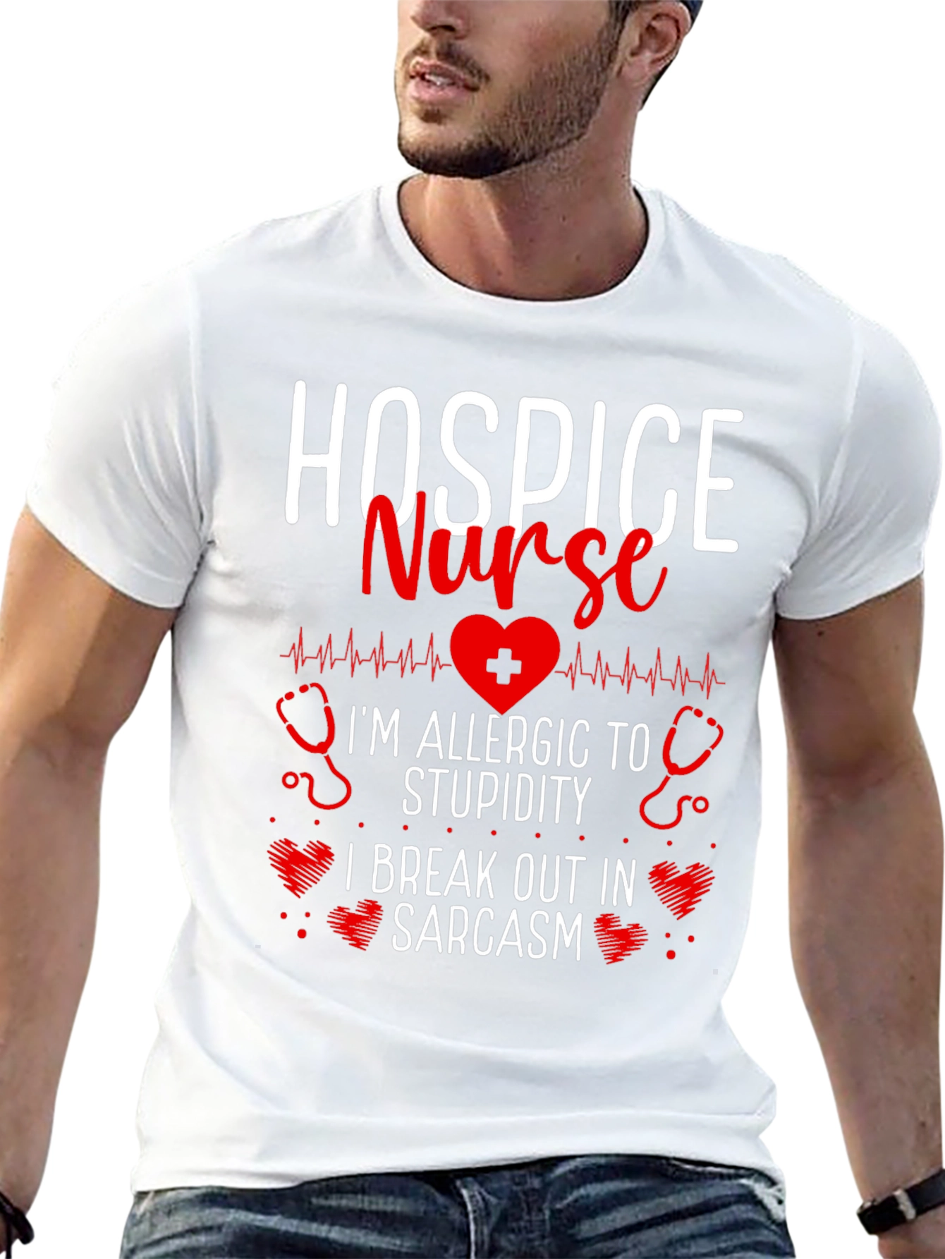 Hospice Nurse Sarcastic Graphic T-Shirt