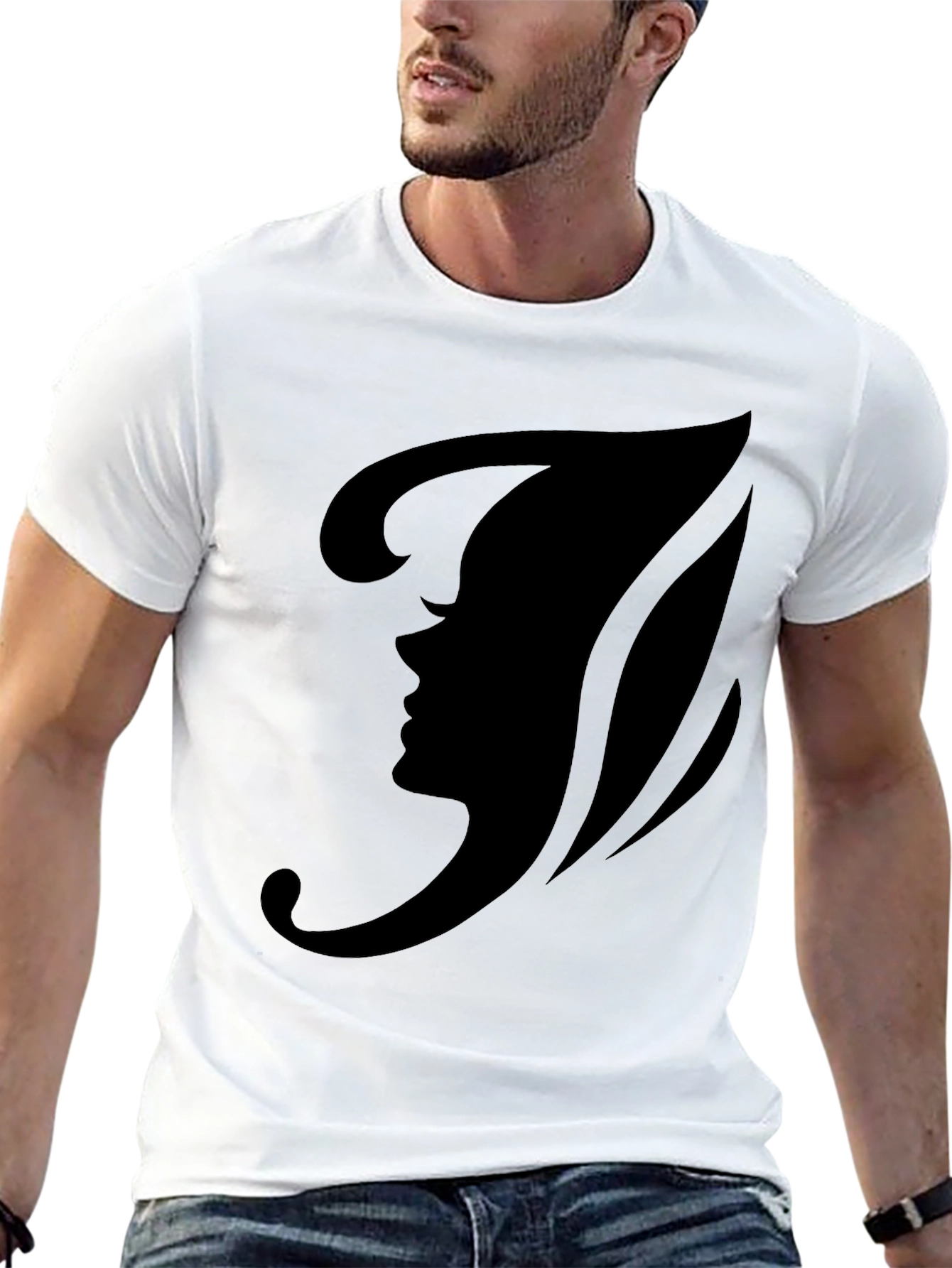 Stylish Black Fairy Silhouette Graphic Tee