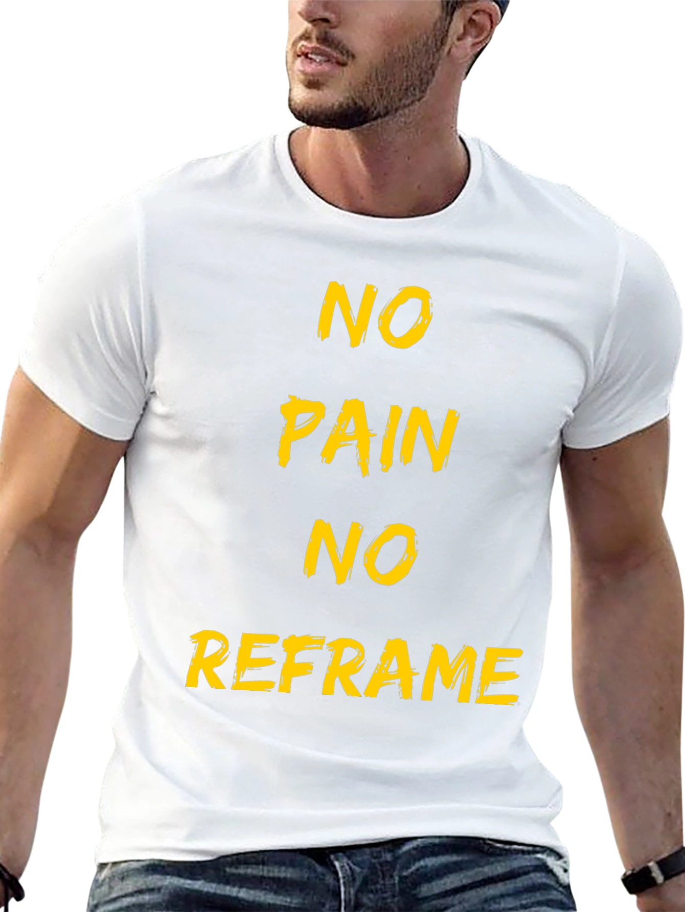 No Pain No Reframe Black T-Shirt