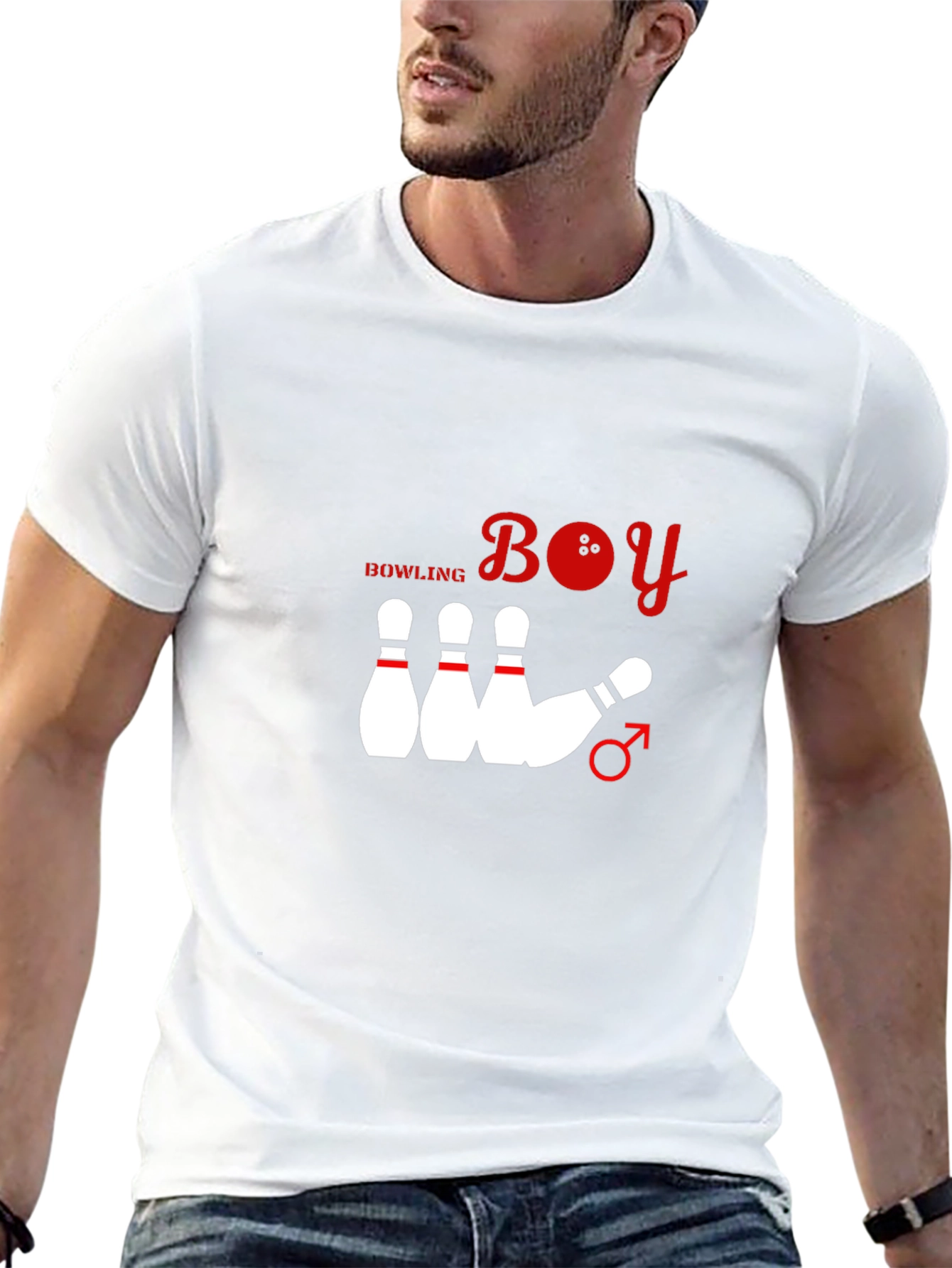 Bowling Boy Graphic T-Shirt - Black