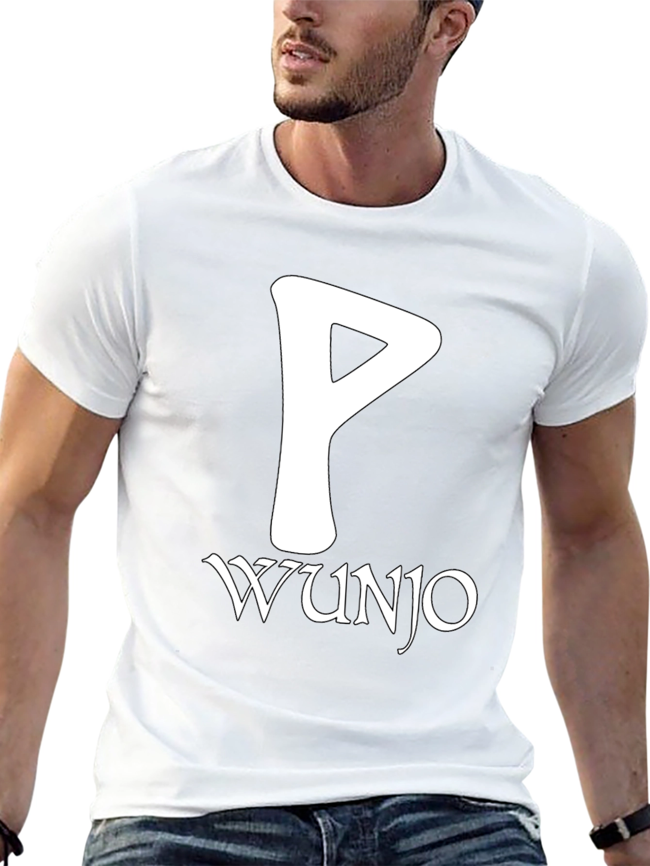 Wunjo Rune T-Shirt - Norse Pagan Symbol