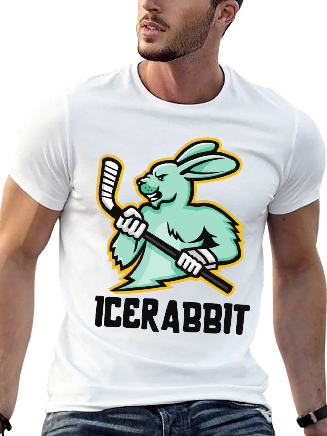 IceRabbit Hockey Graphic Tee