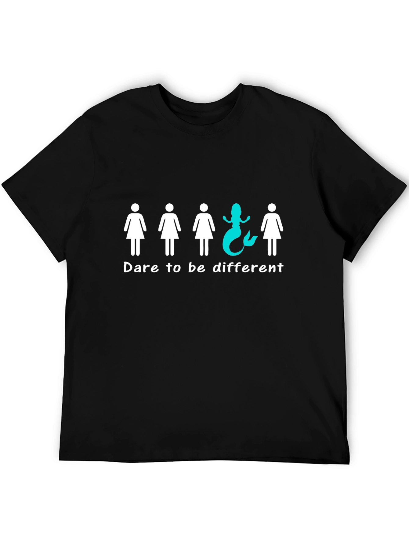 Dare to Be Different T-Shirt Mermaid Black Unisex