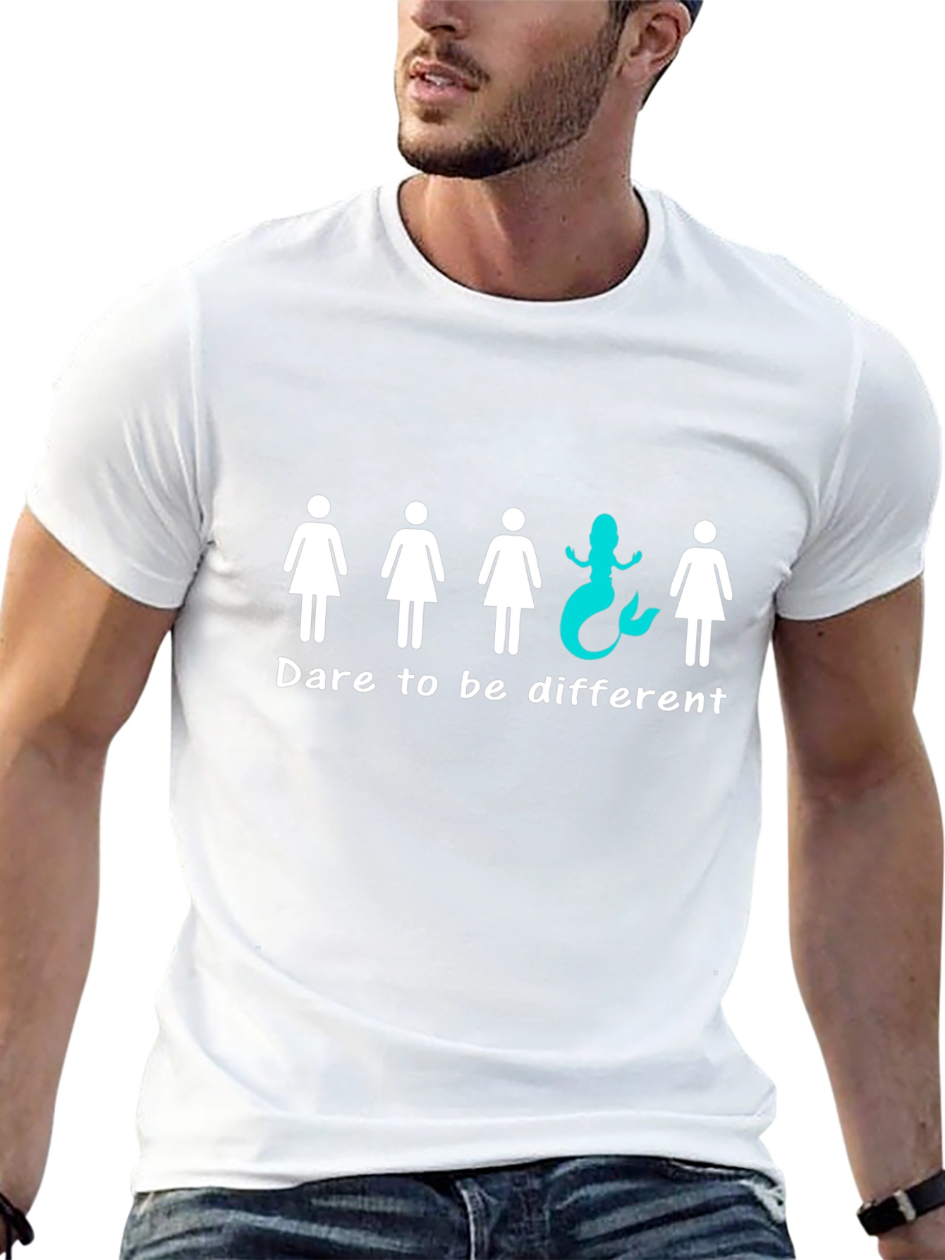 Dare to Be Different T-Shirt Mermaid Black Unisex