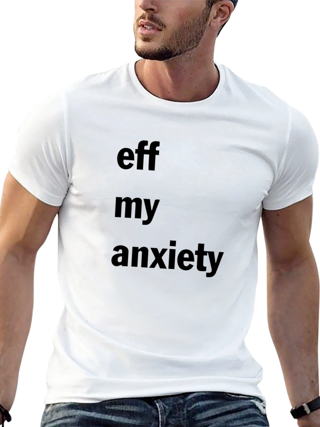 Eff My Anxiety Graphic Tee - Black Cotton Blend