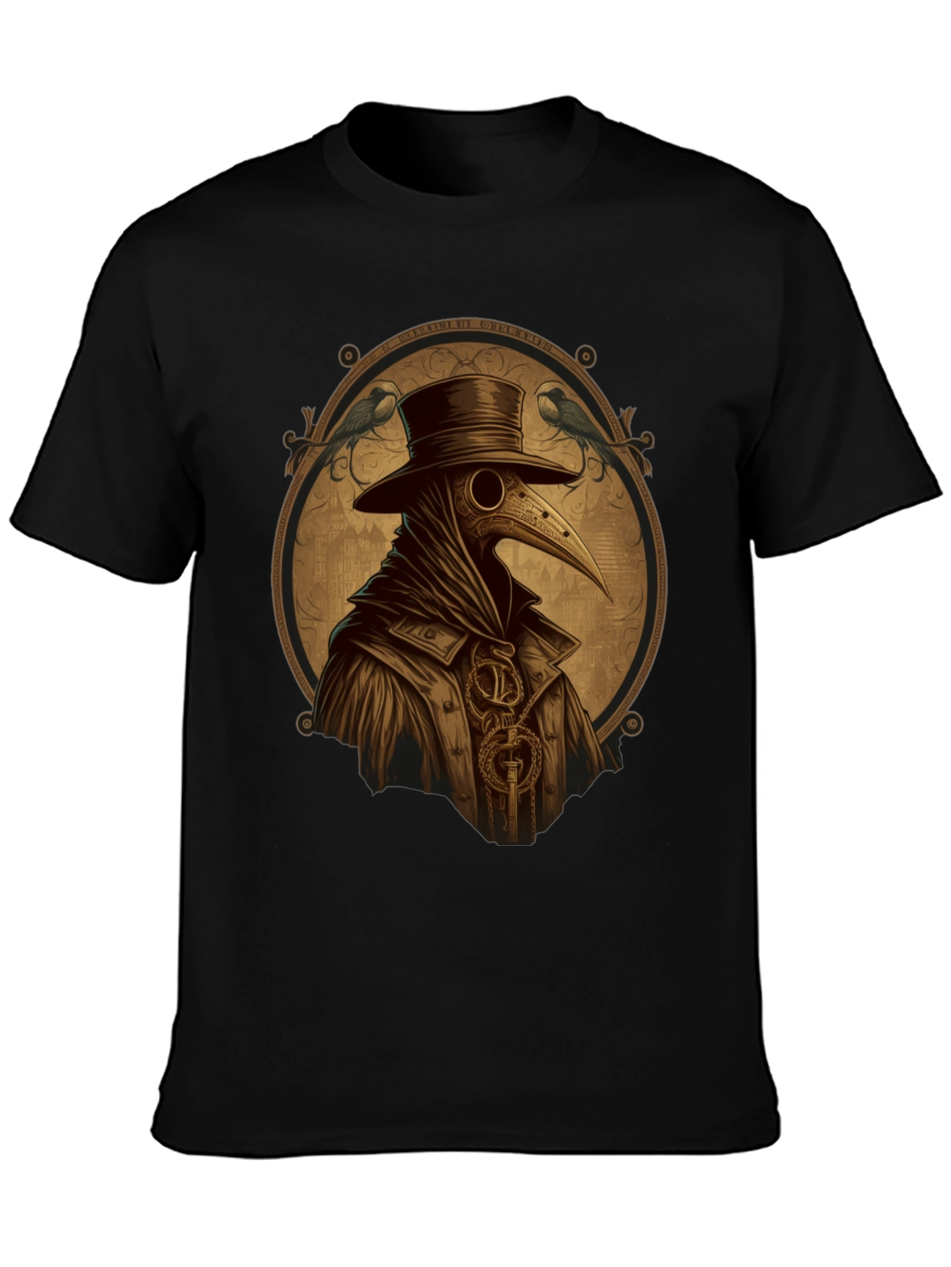 Plague Doctor T-Shirt - Steampunk Bird Mask