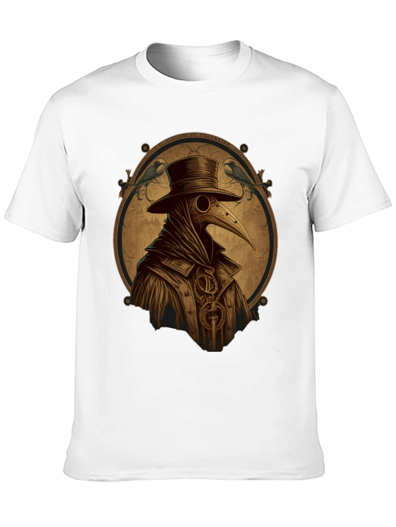 Plague Doctor T-Shirt - Steampunk Bird Mask