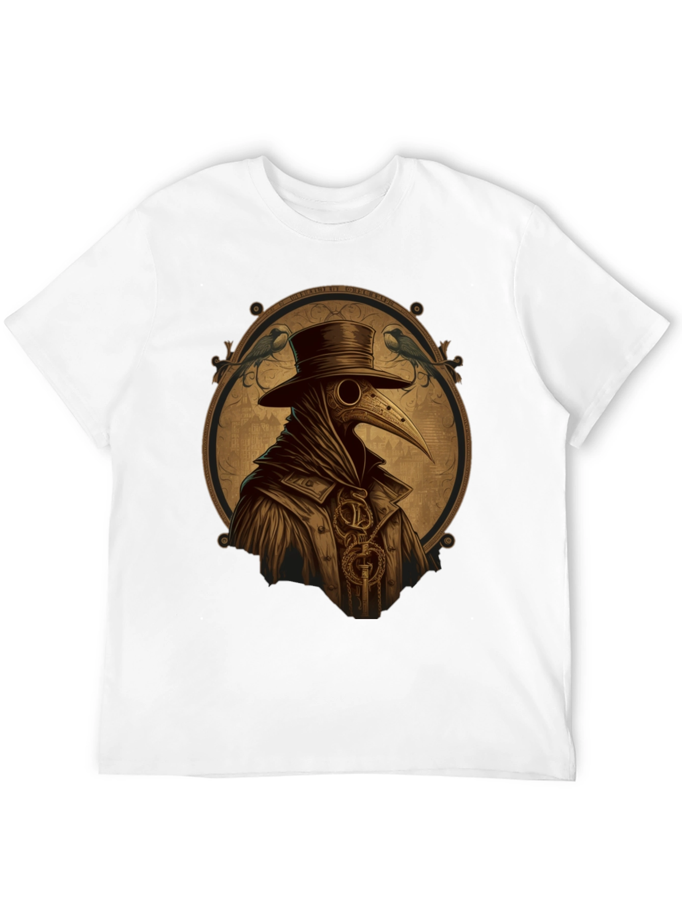 Plague Doctor T-Shirt - Steampunk Bird Mask