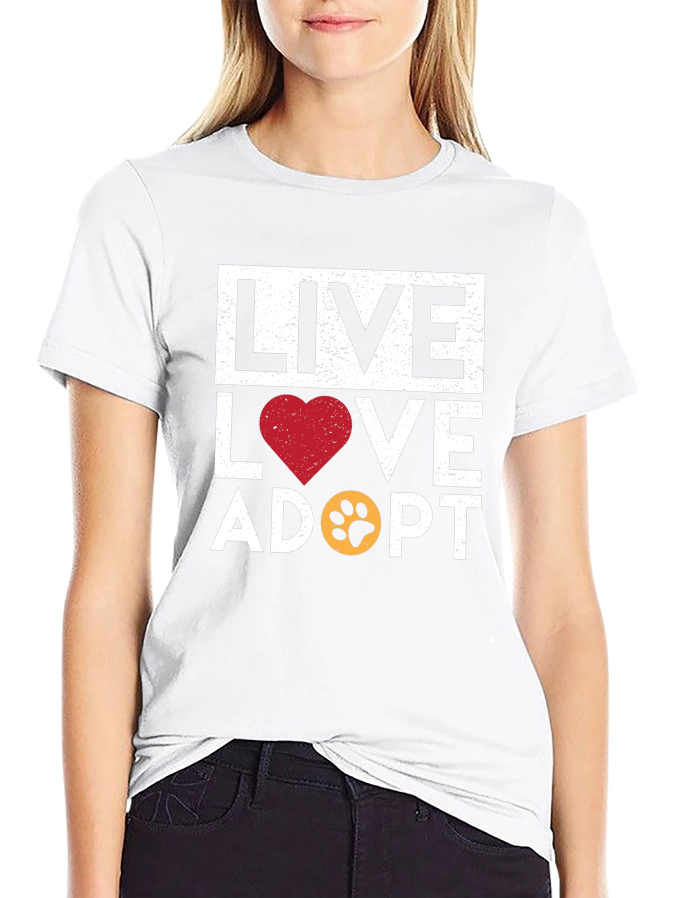 Live Love Adopt Graphic T-Shirt