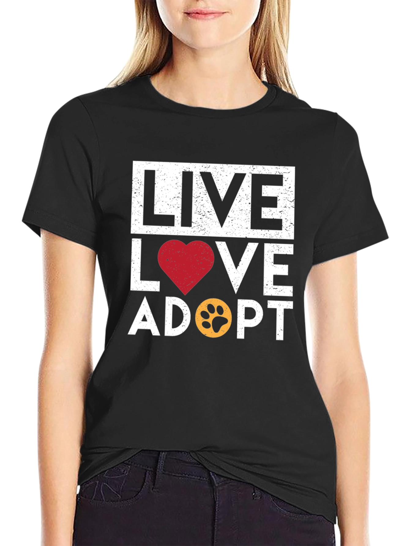 Live Love Adopt Graphic T-Shirt