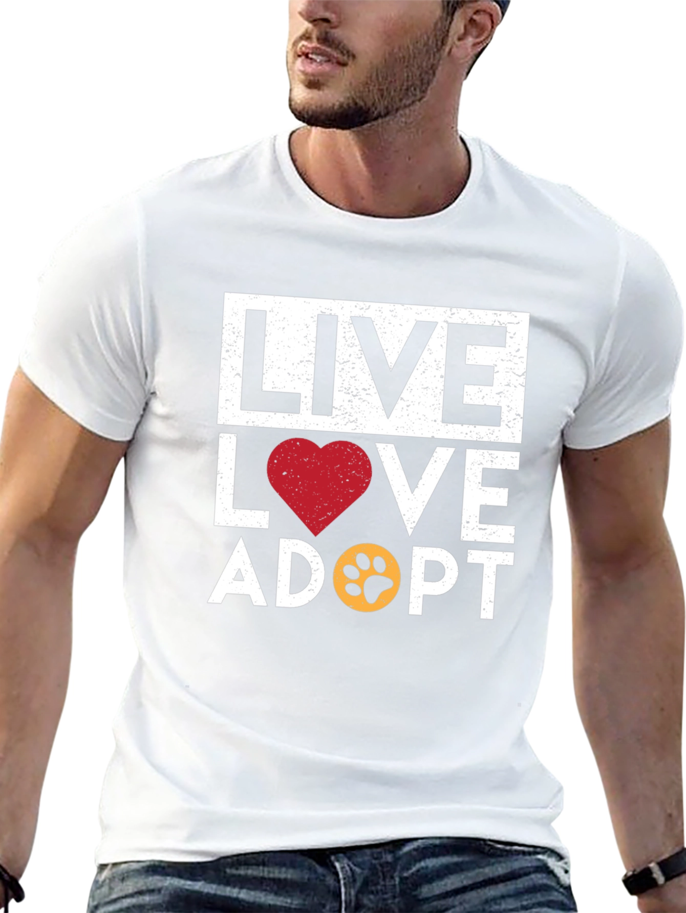 Live Love Adopt Graphic T-Shirt