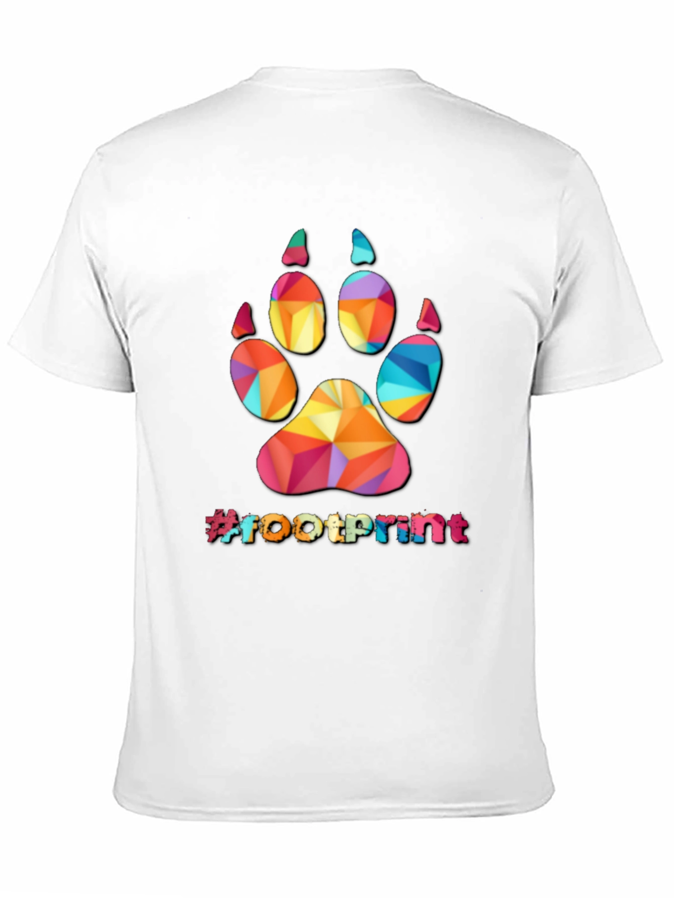 Geometric Paw Print T-Shirt