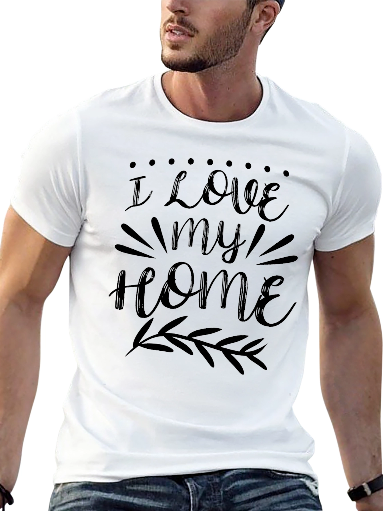 I Love My Home Black T-Shirt