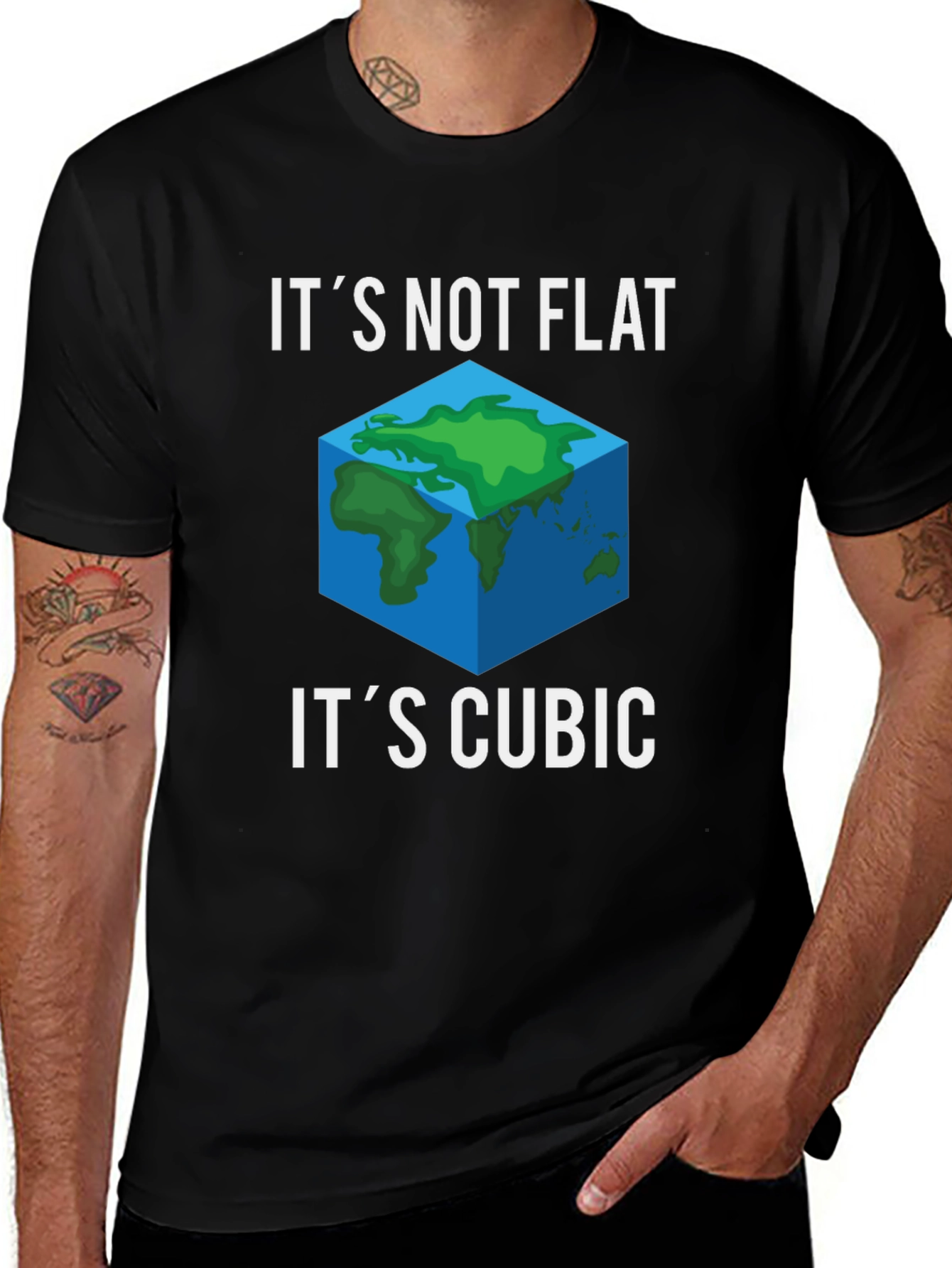 Its Not Flat Its Cubic Graphic Tee
