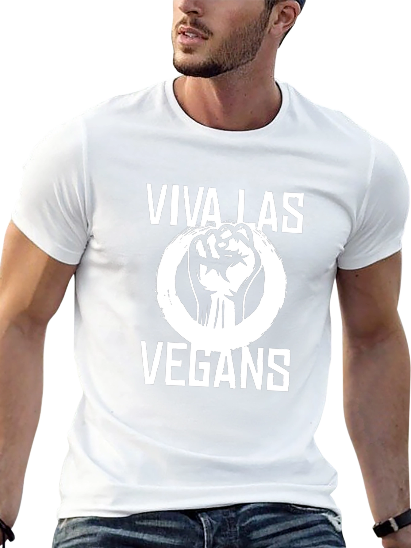 Viva Las Vegans Black Graphic T-Shirt