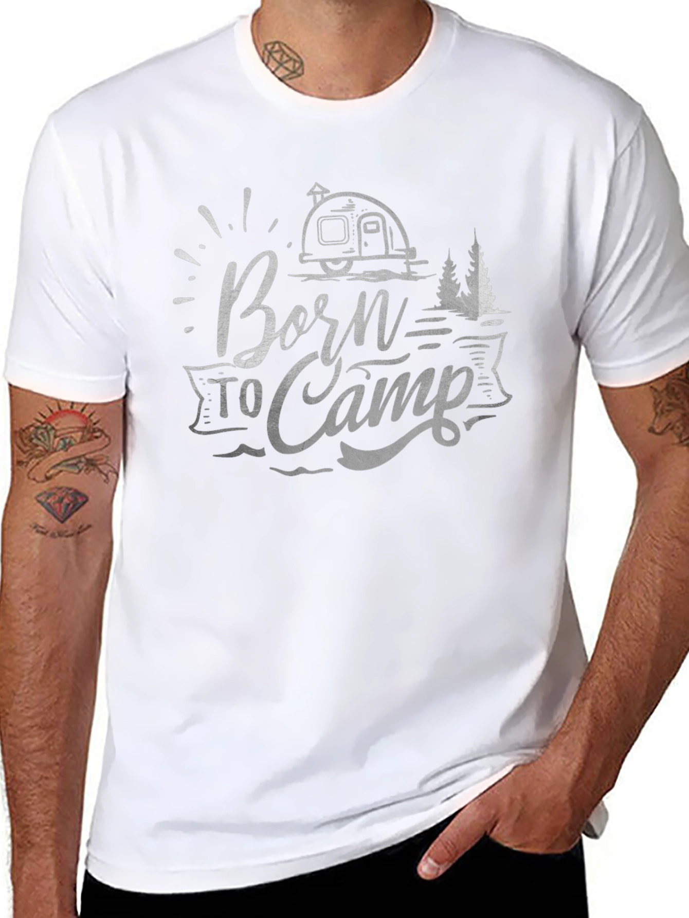 Born To Camp Graphic T-Shirt
