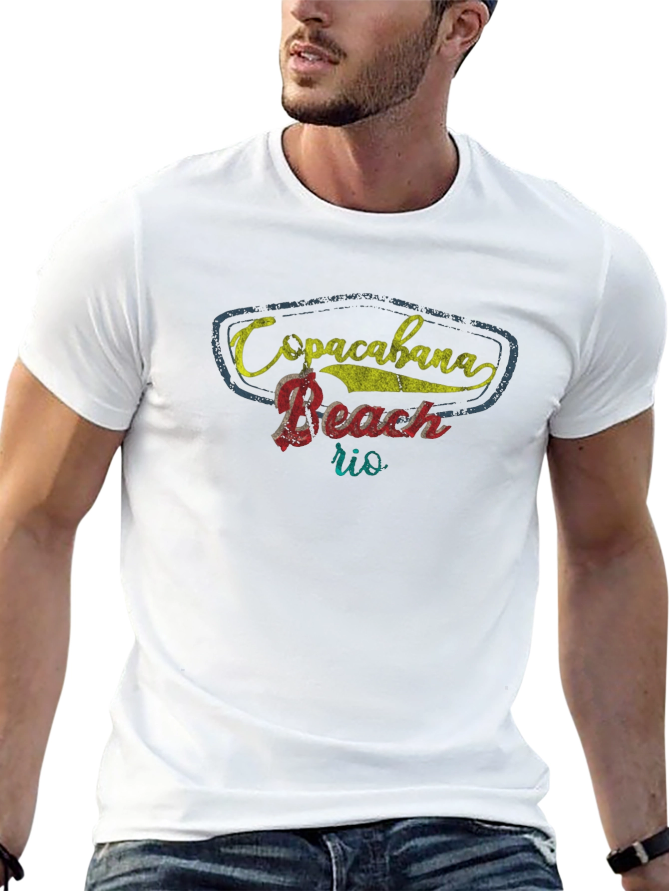 Copacabana Beach Rio Black T-Shirt