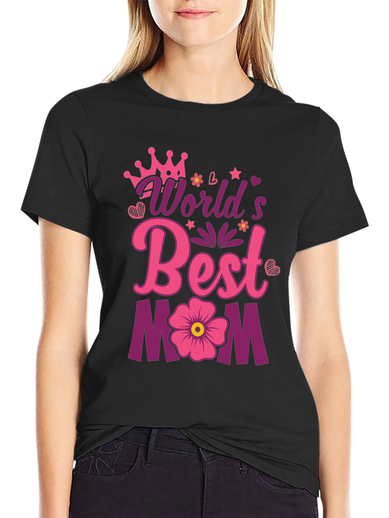 Worlds Best Mom T-Shirt: Cute Mothers Day Gift