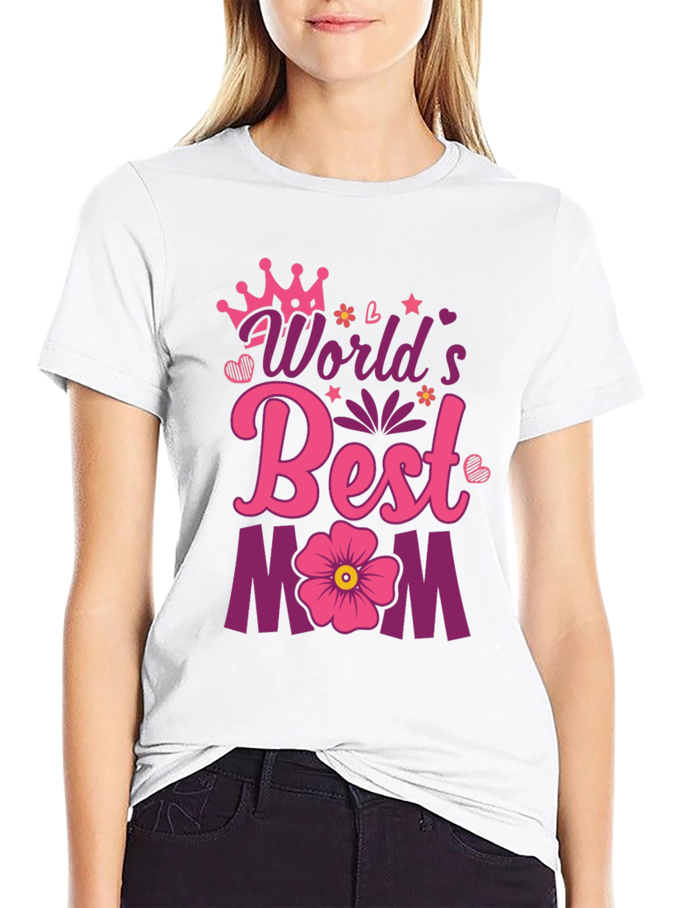 Worlds Best Mom T-Shirt: Cute Mothers Day Gift