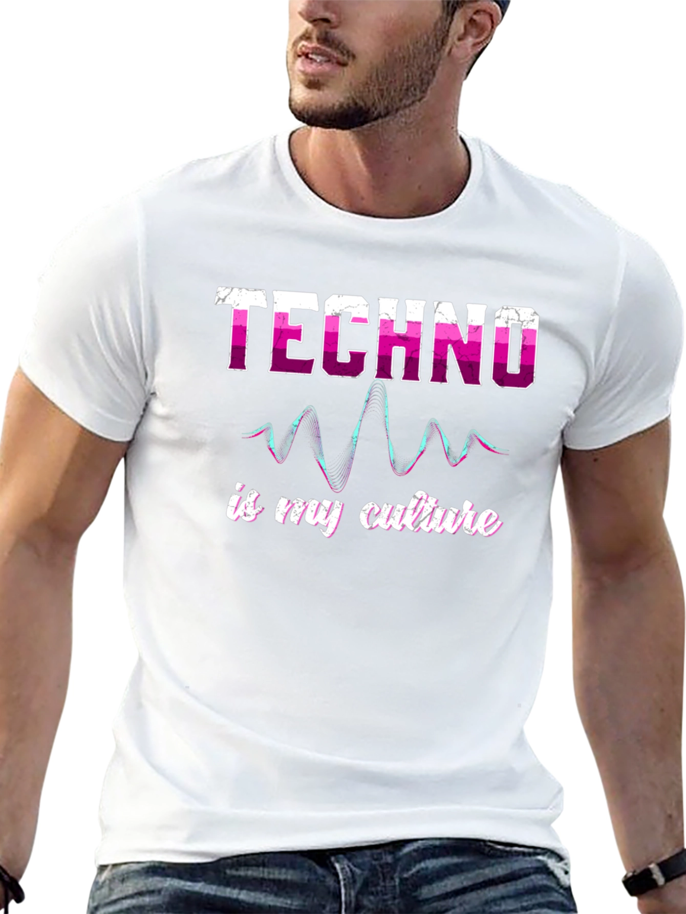 Techno is My Culture Black Graphic T-Shirt