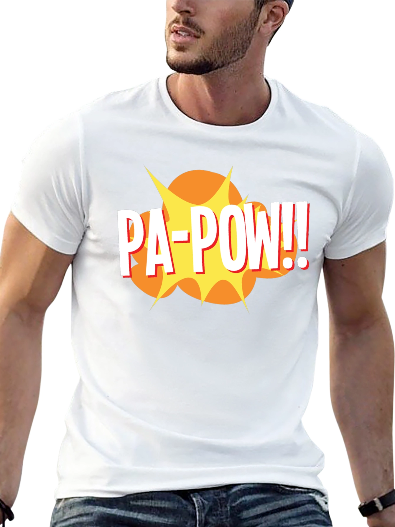 PA-POW!! Graphic T-Shirt - Black Comic Book Style Tee
