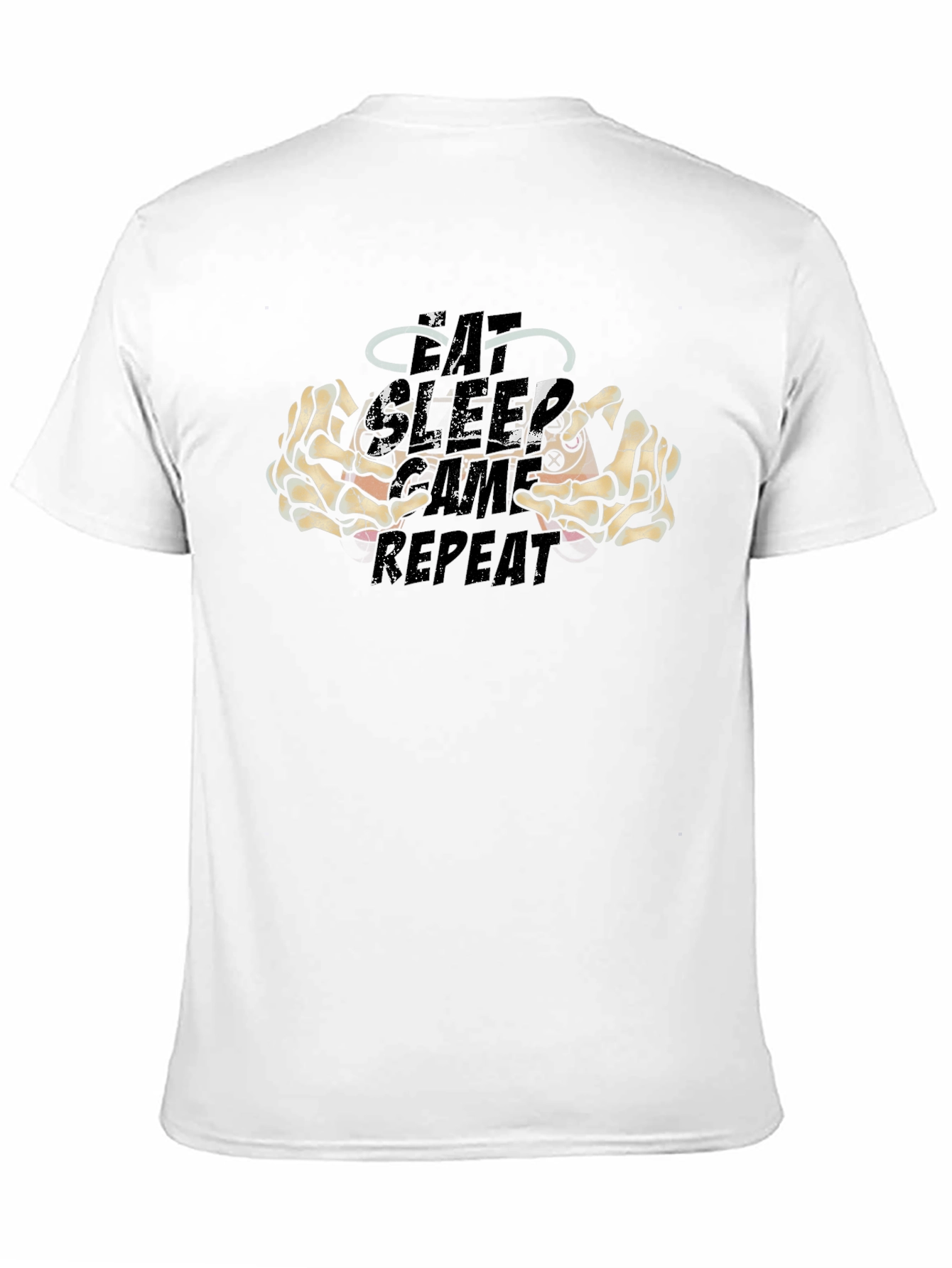 Eat Sleep Game Repeat Black Graphic Tee