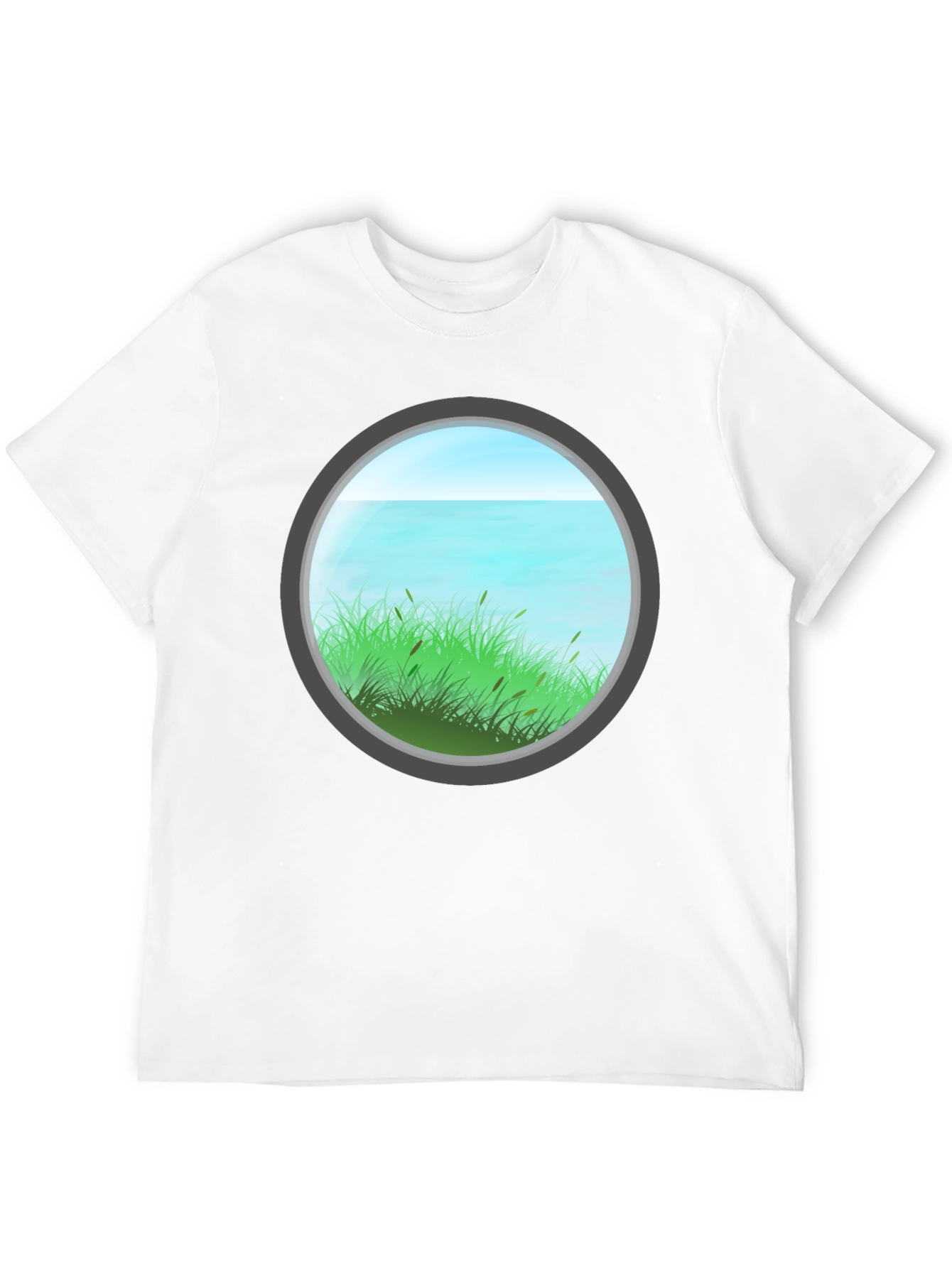 Nature View Graphic Tee - Black Cotton Blend