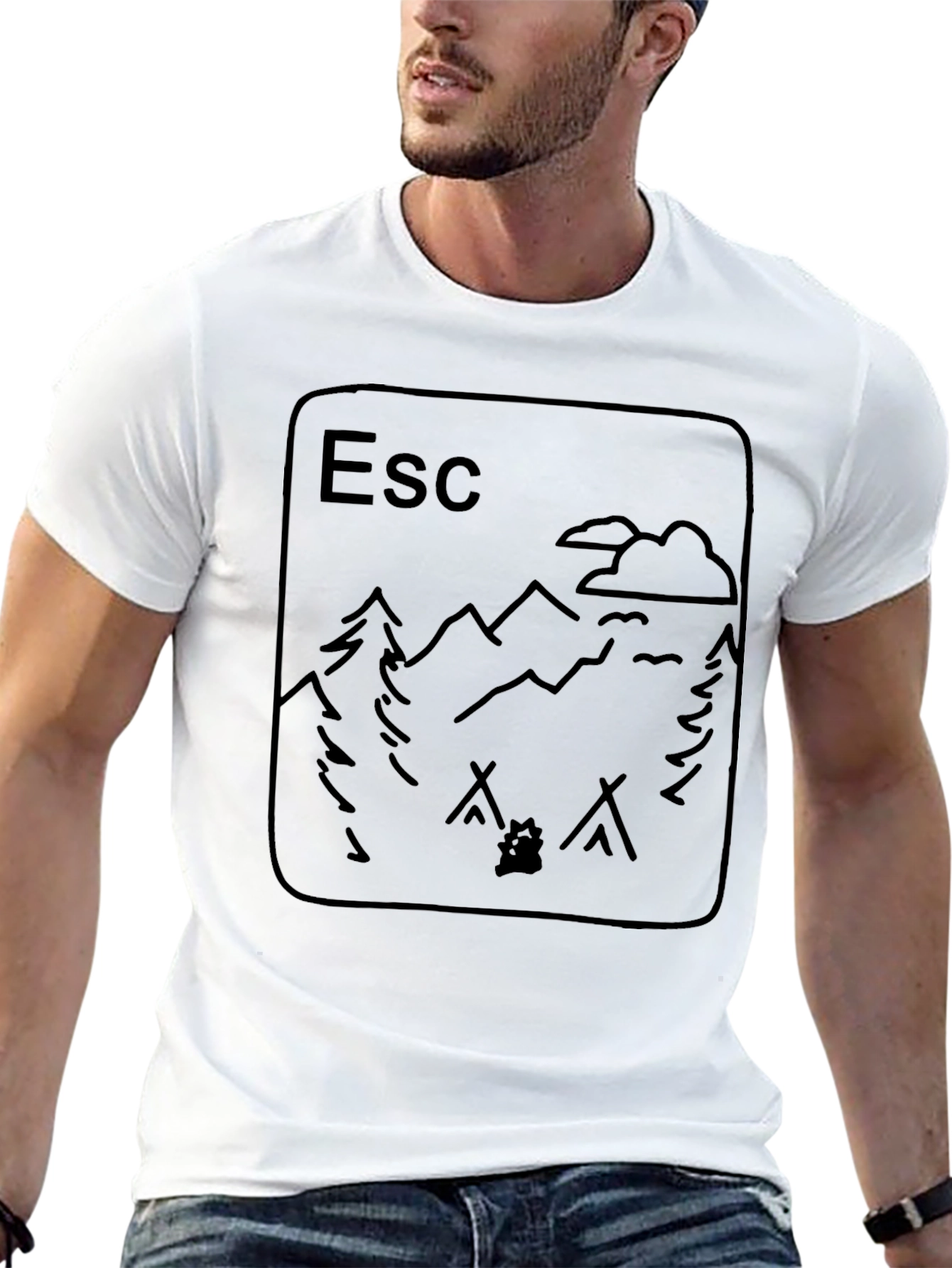 Escape Graphic Tee - Camping Adventure Shirt