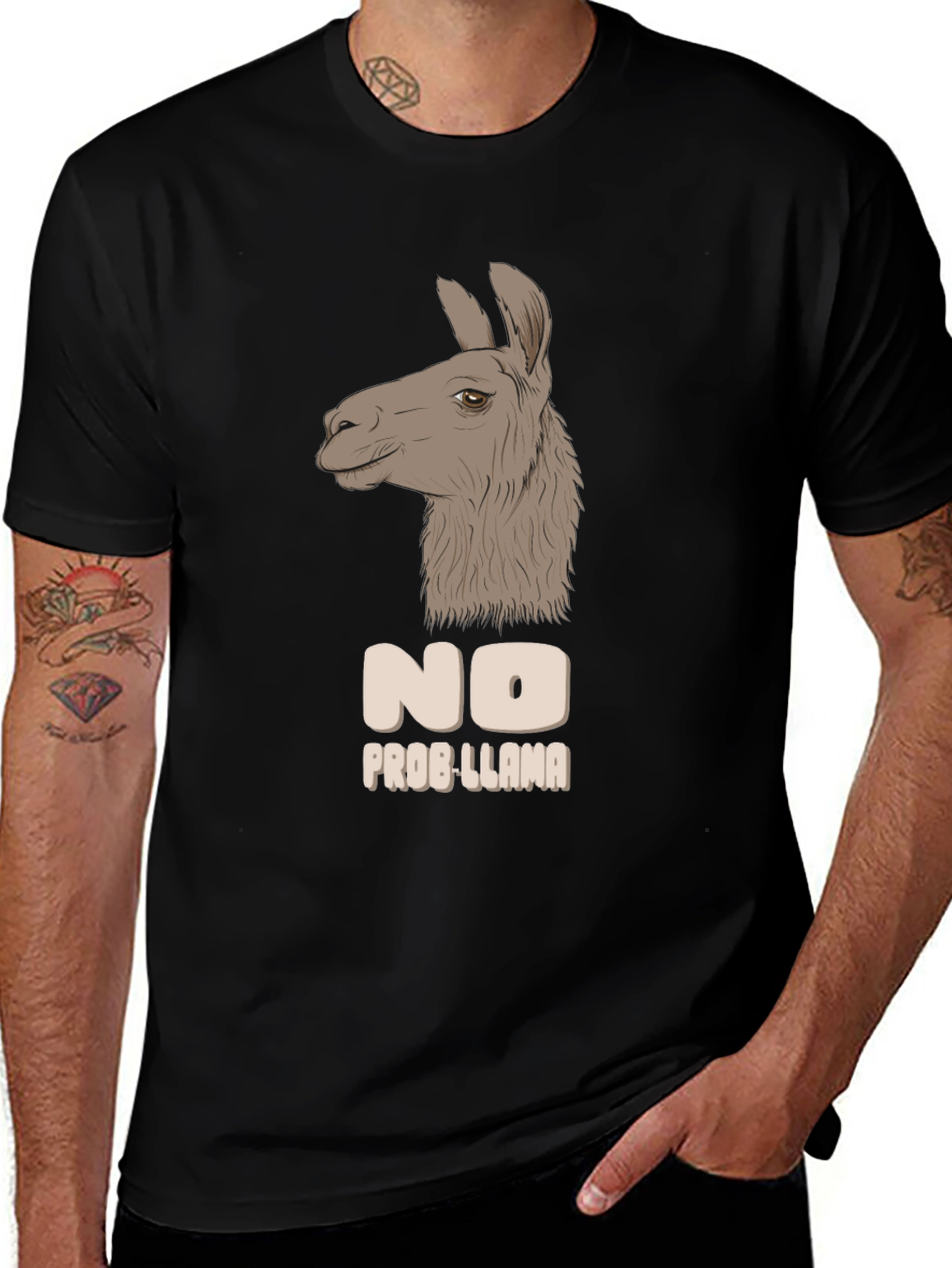 No Prob-Llama T-Shirt - Funny Animal Graphic Tee