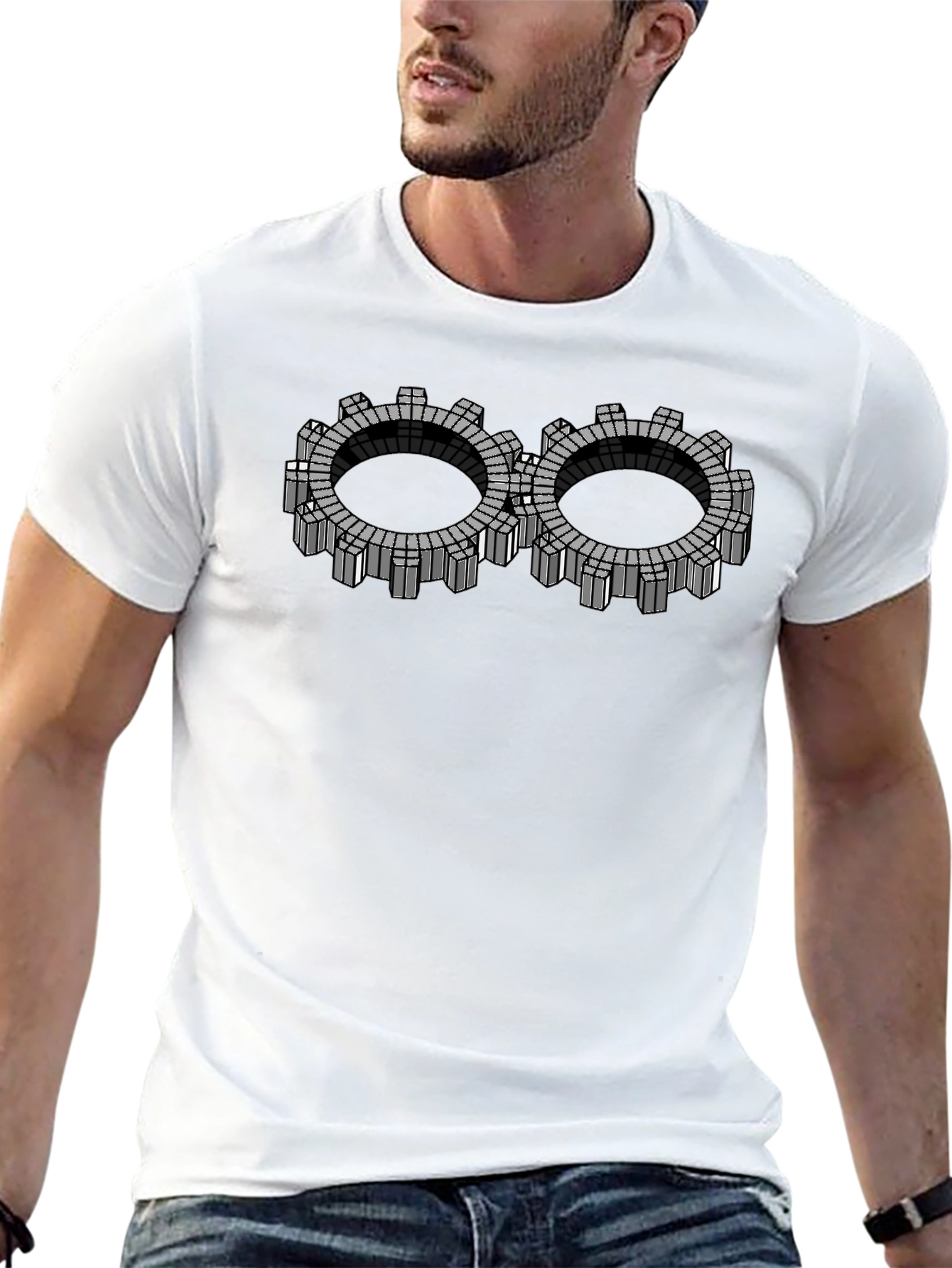Optical Illusion Gear T-Shirt