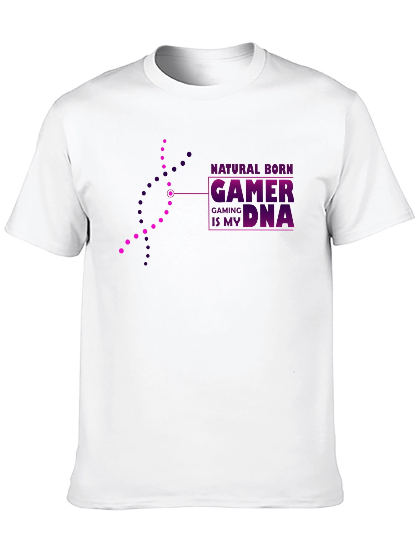 Natural Born Gamer DNA Black Graphic Tee