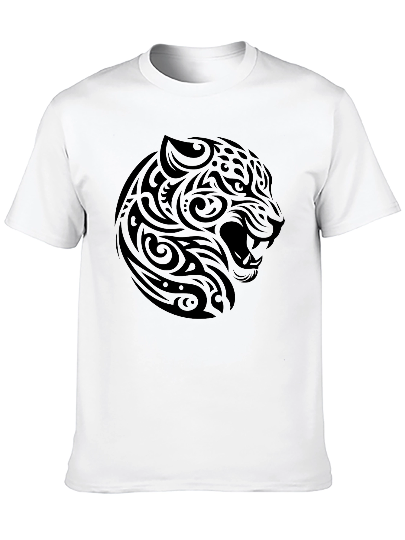Tribal Jaguar Graphic Black T-Shirt
