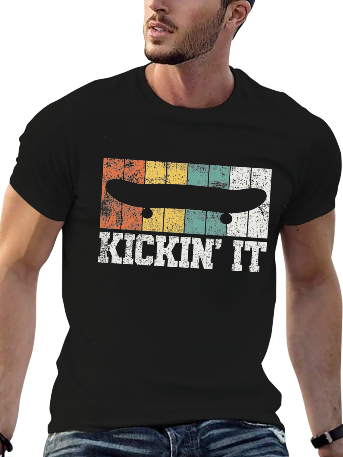 KICKIN IT Skateboarder Graphic Tee