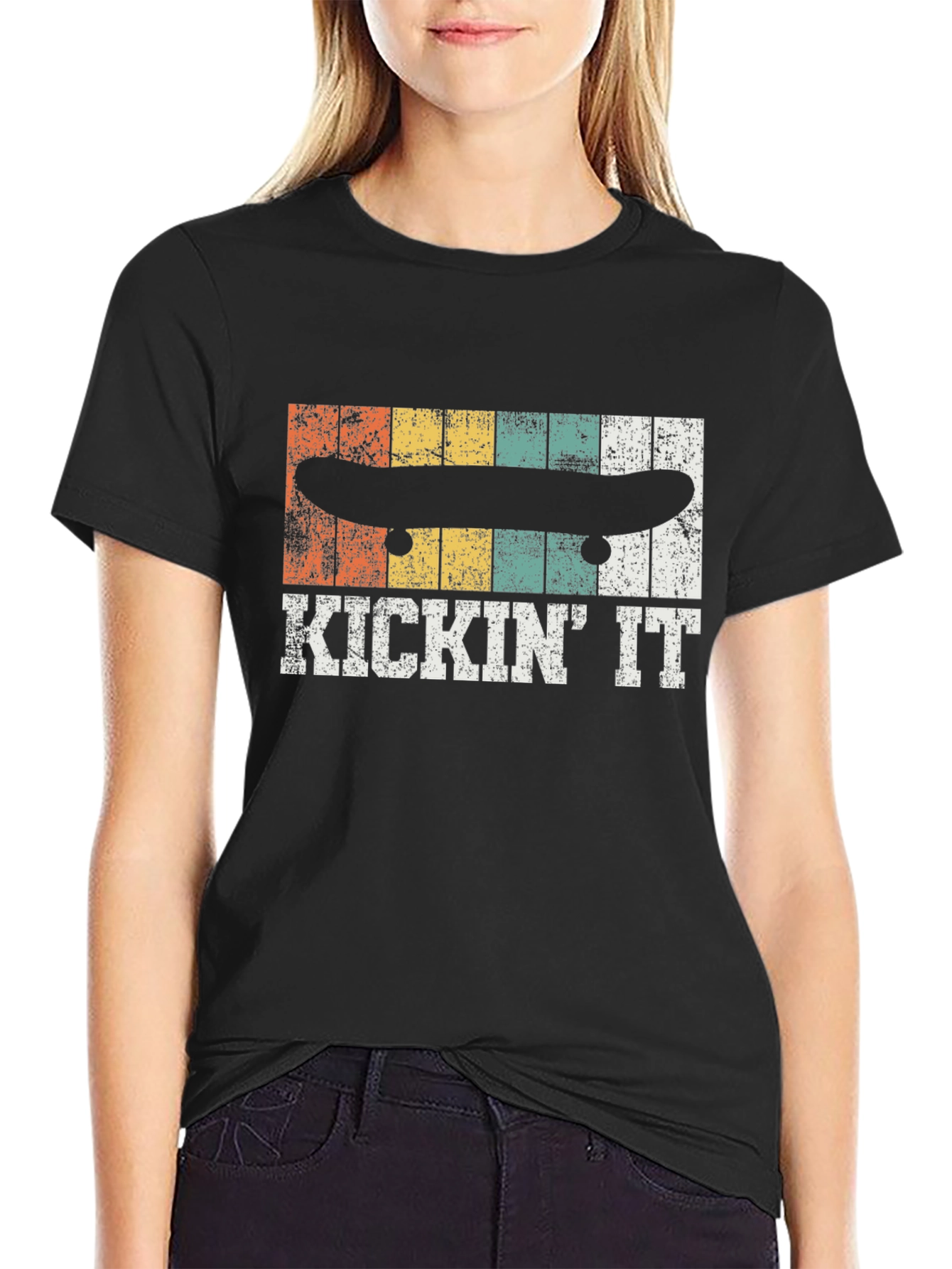 KICKIN IT Skateboarder Graphic Tee