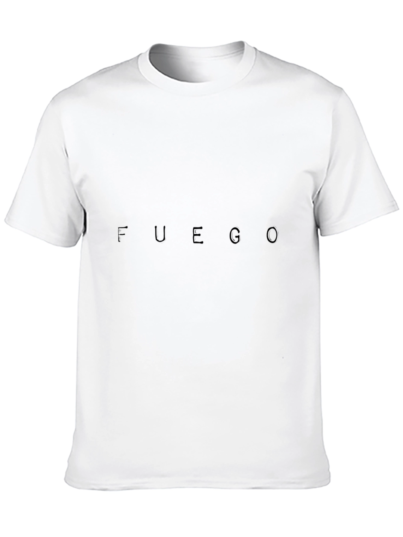 FUEGO Black T-Shirt Casual Stylish Mens Tee