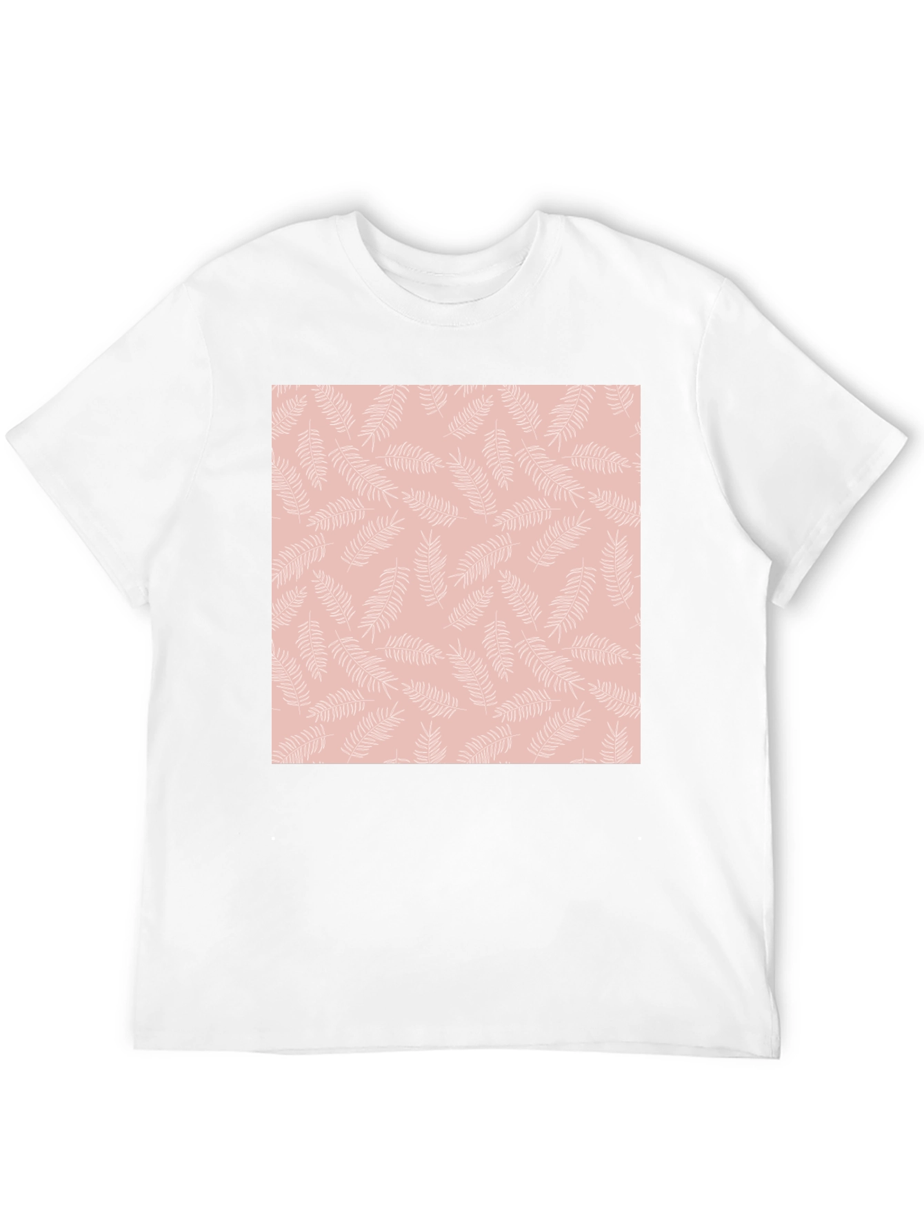 Black T-Shirt with Floral Pattern