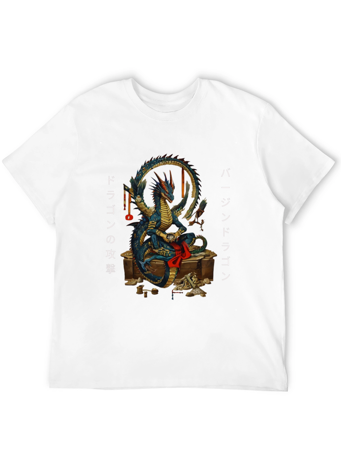 Dragon Treasure T-Shirt - Japanese Art Style