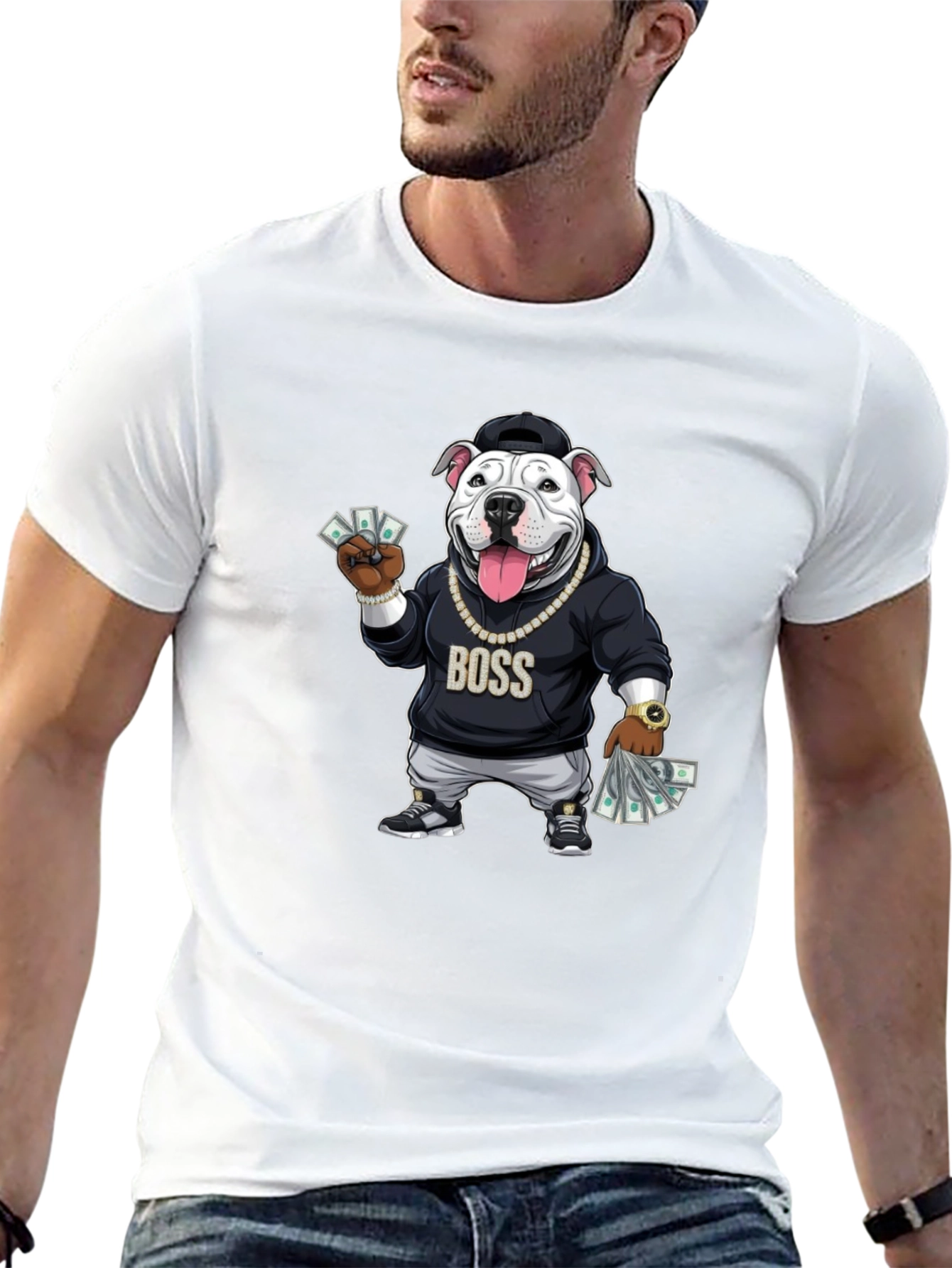 Boss Dog Graphic Black T-Shirt