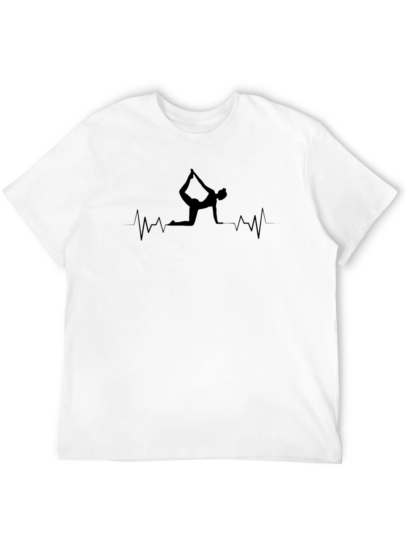 Yoga Heartbeat Black T-Shirt