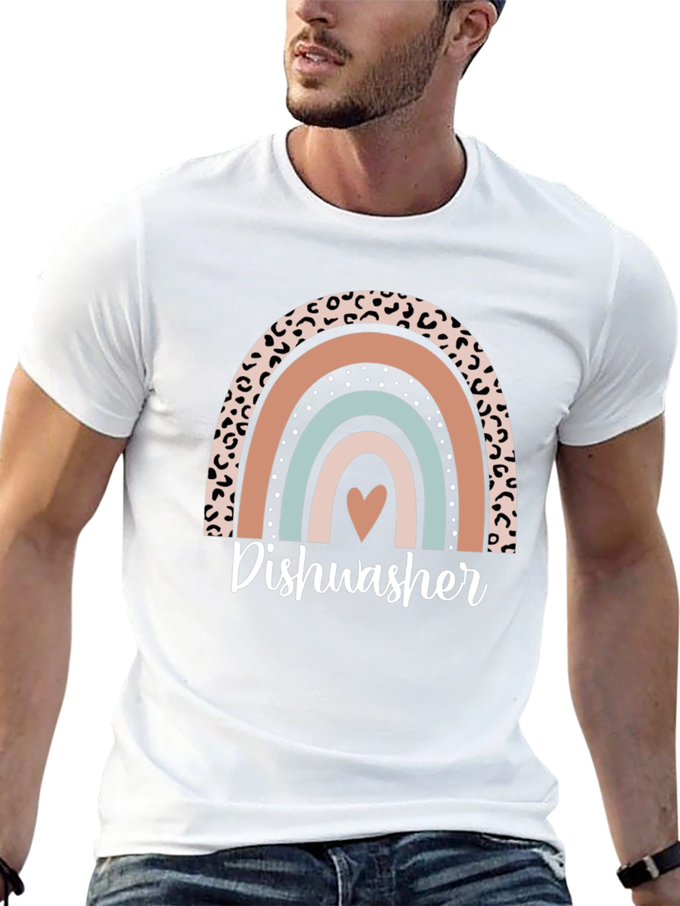 Dishwasher Rainbow Graphic T-Shirt
